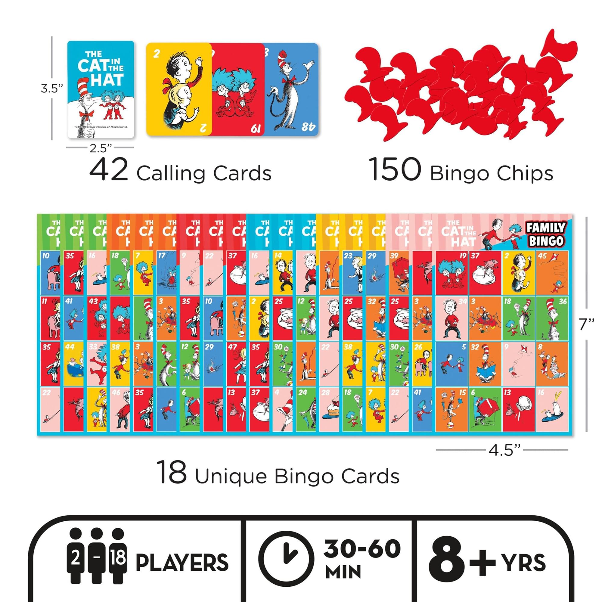 Dr. Suess The Cat In The Hat Family Bingo Game