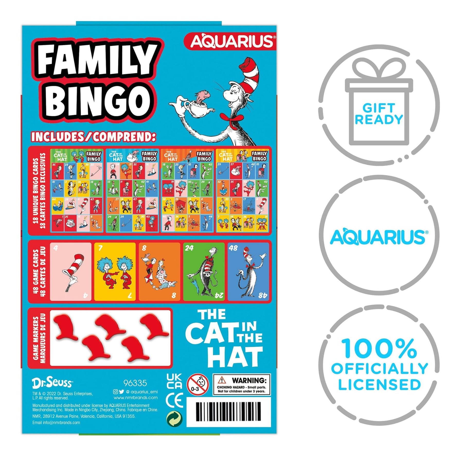 Dr. Suess The Cat In The Hat Family Bingo Game