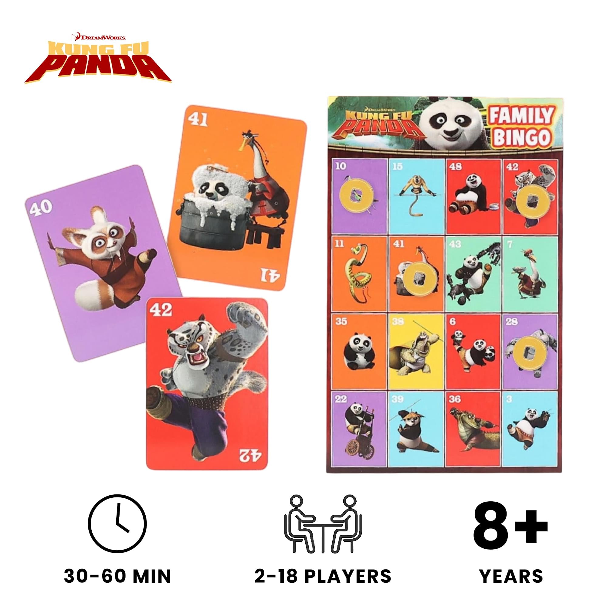 Kung Fu Panda Family Bingo Game