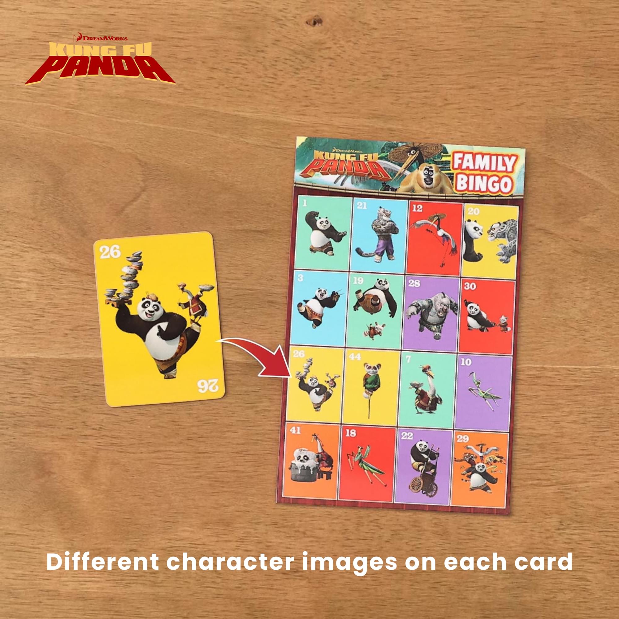 Kung Fu Panda Family Bingo Game