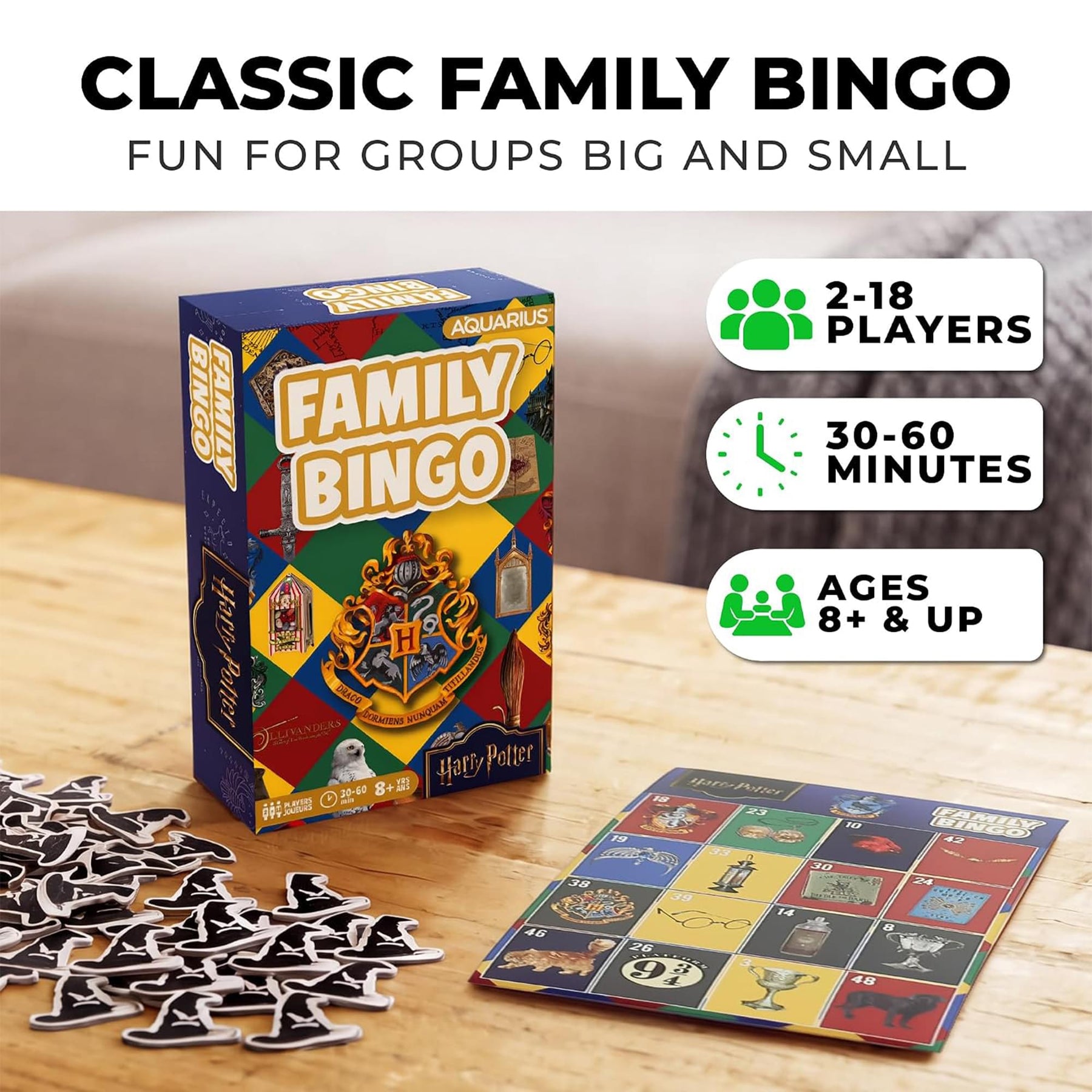 Harry Potter 25th Anniversary Family Bingo Game | 2-18 Players