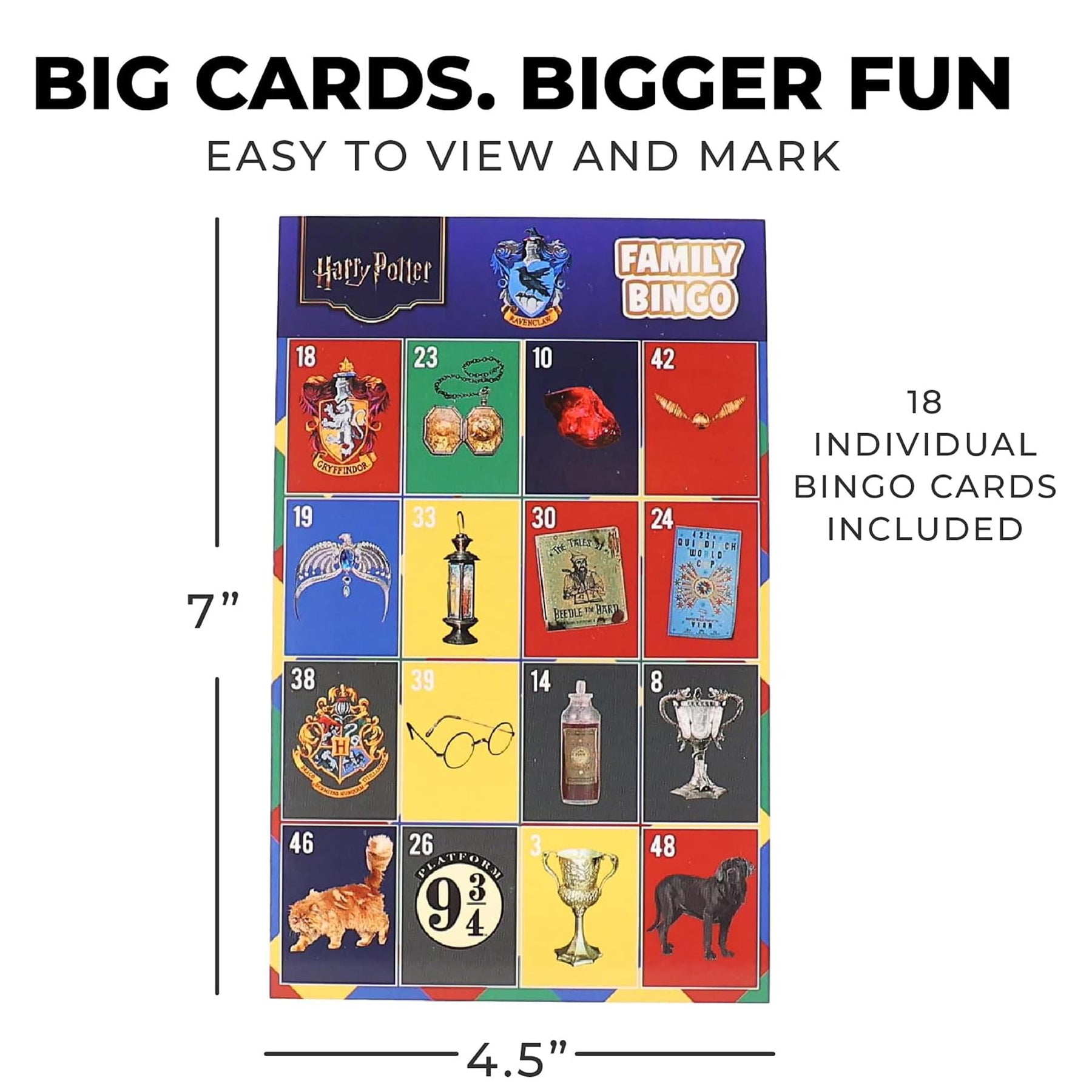 Harry Potter 25th Anniversary Family Bingo Game | 2-18 Players