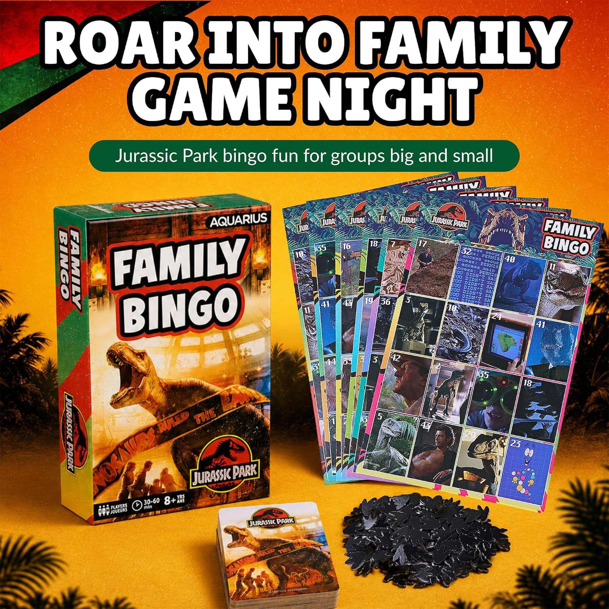Jurassic Park Family Bingo Game