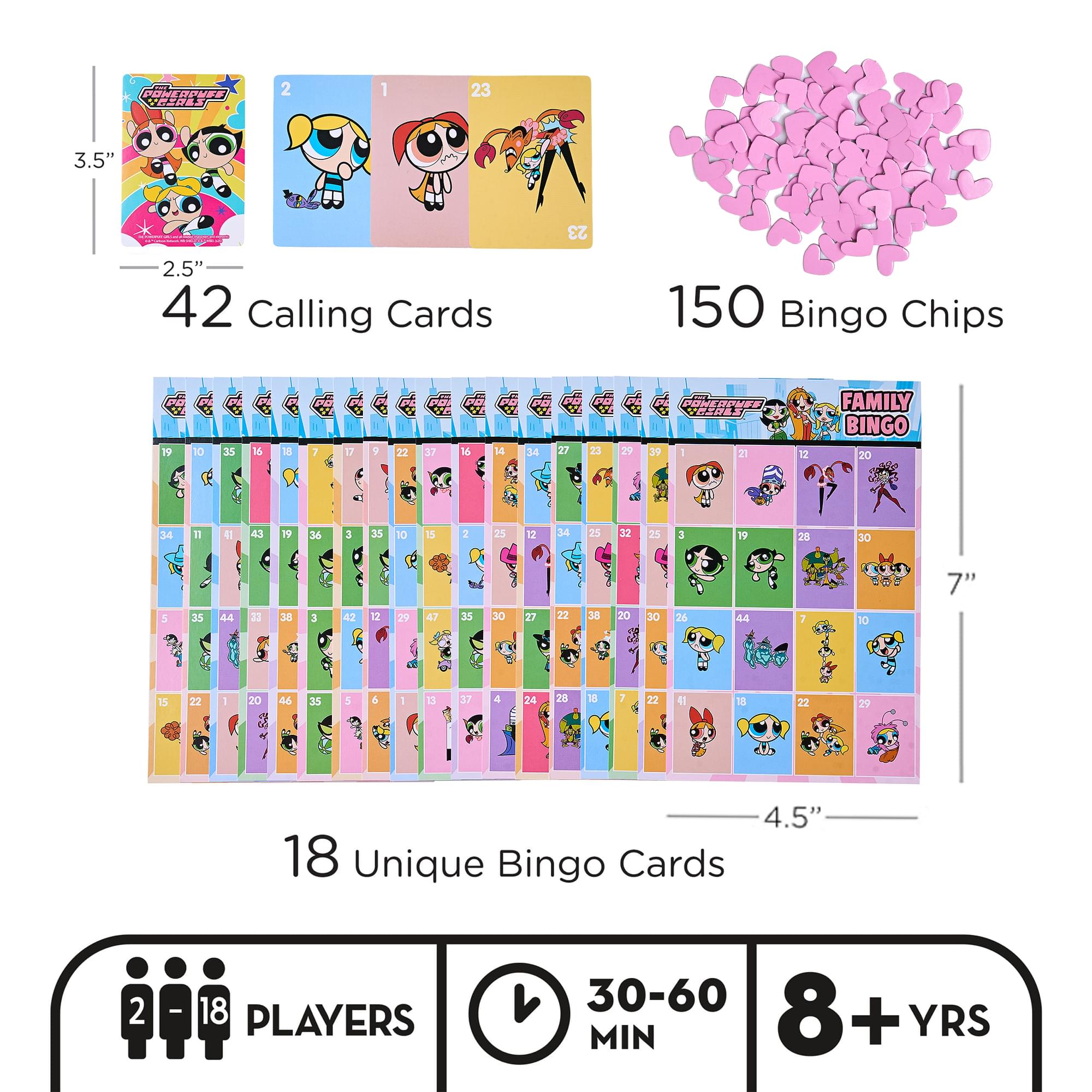 PowerPuff Girls Family Bingo Game | 2-18 Players