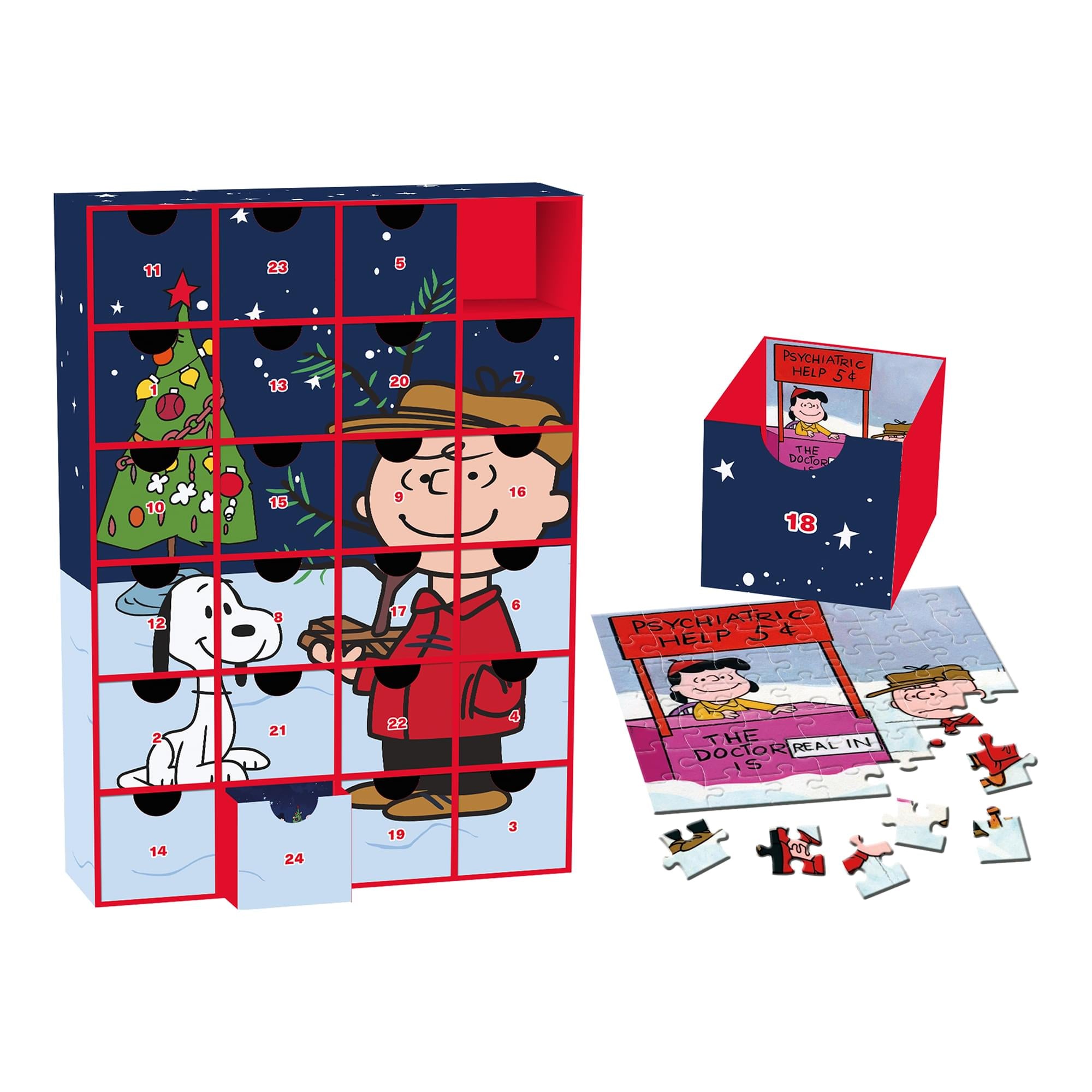 Peanuts Charlie Brown Christmas Advent Calendar | 24 50-Piece Jigsaw Puzzles