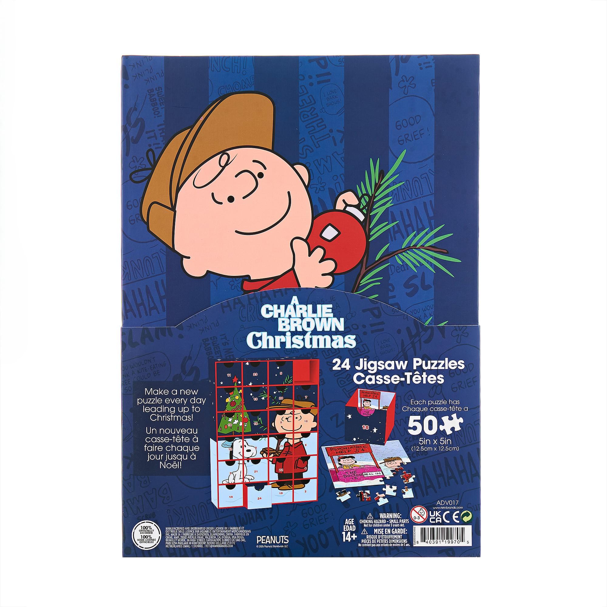 Peanuts Charlie Brown Christmas Advent Calendar | 24 50-Piece Jigsaw Puzzles