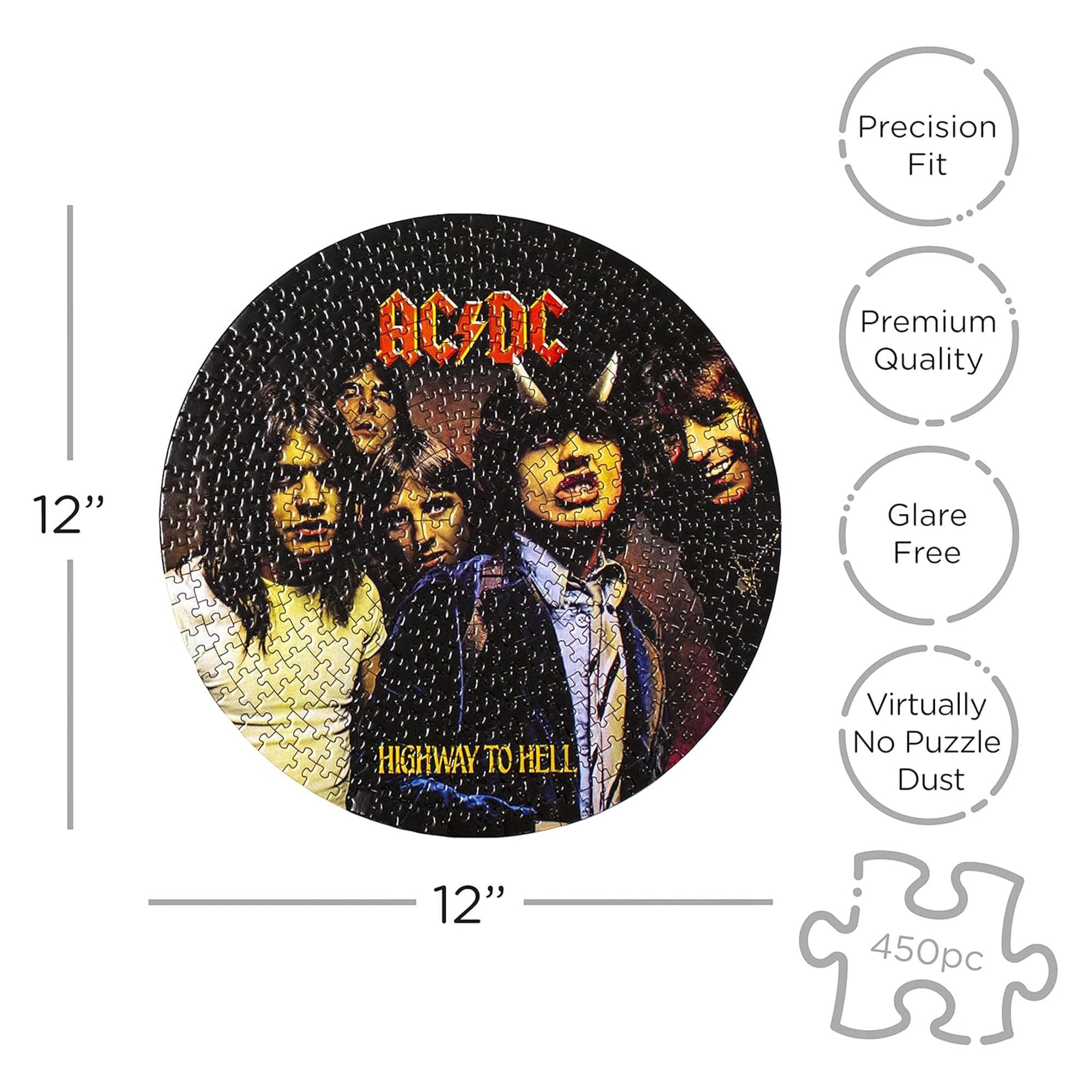 AC/DC Highway To Hell 450 Piece Picture Disc Jigsaw Puzzle