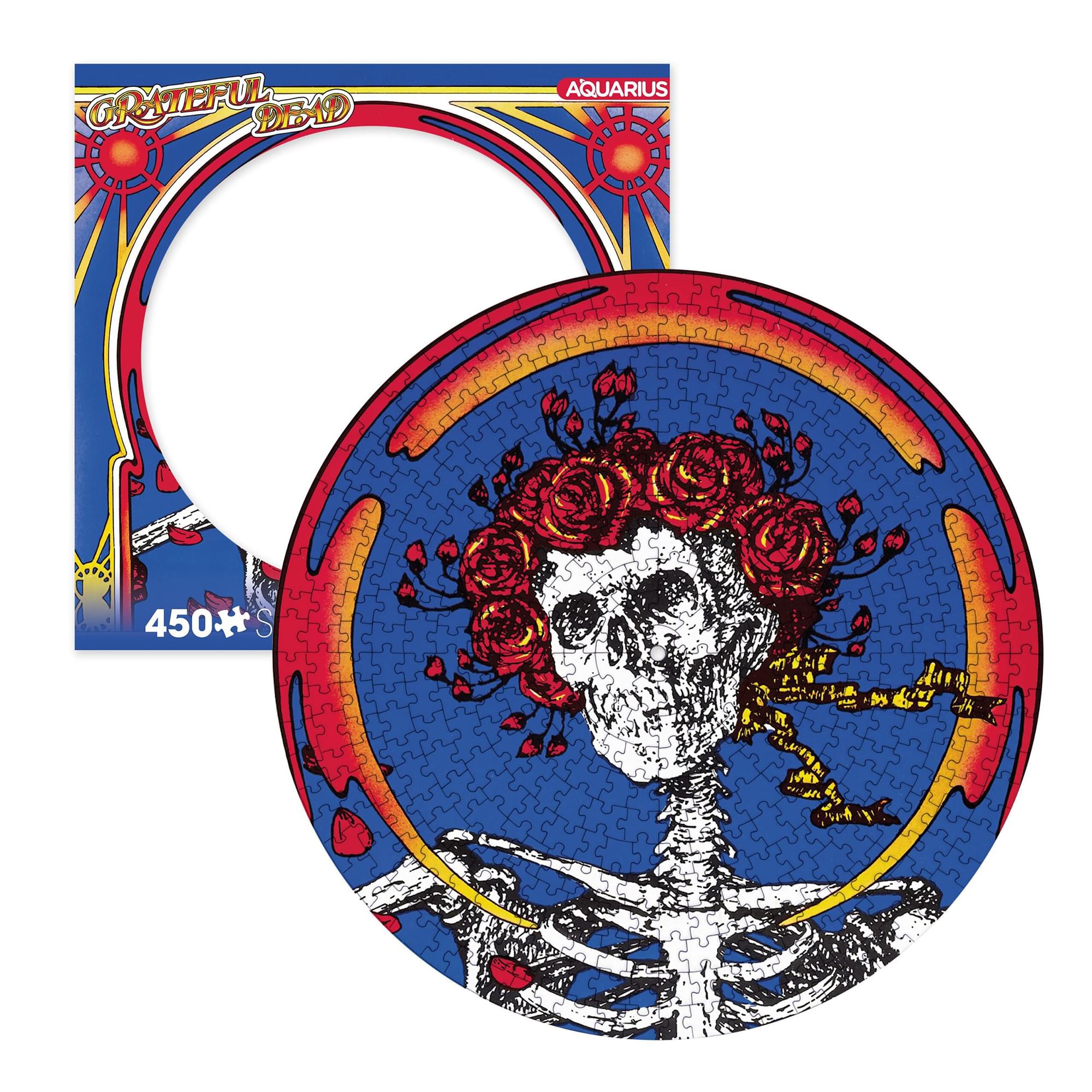 Grateful Dead Skull & Roses 450 Piece Record Disc Jigsaw Puzzle