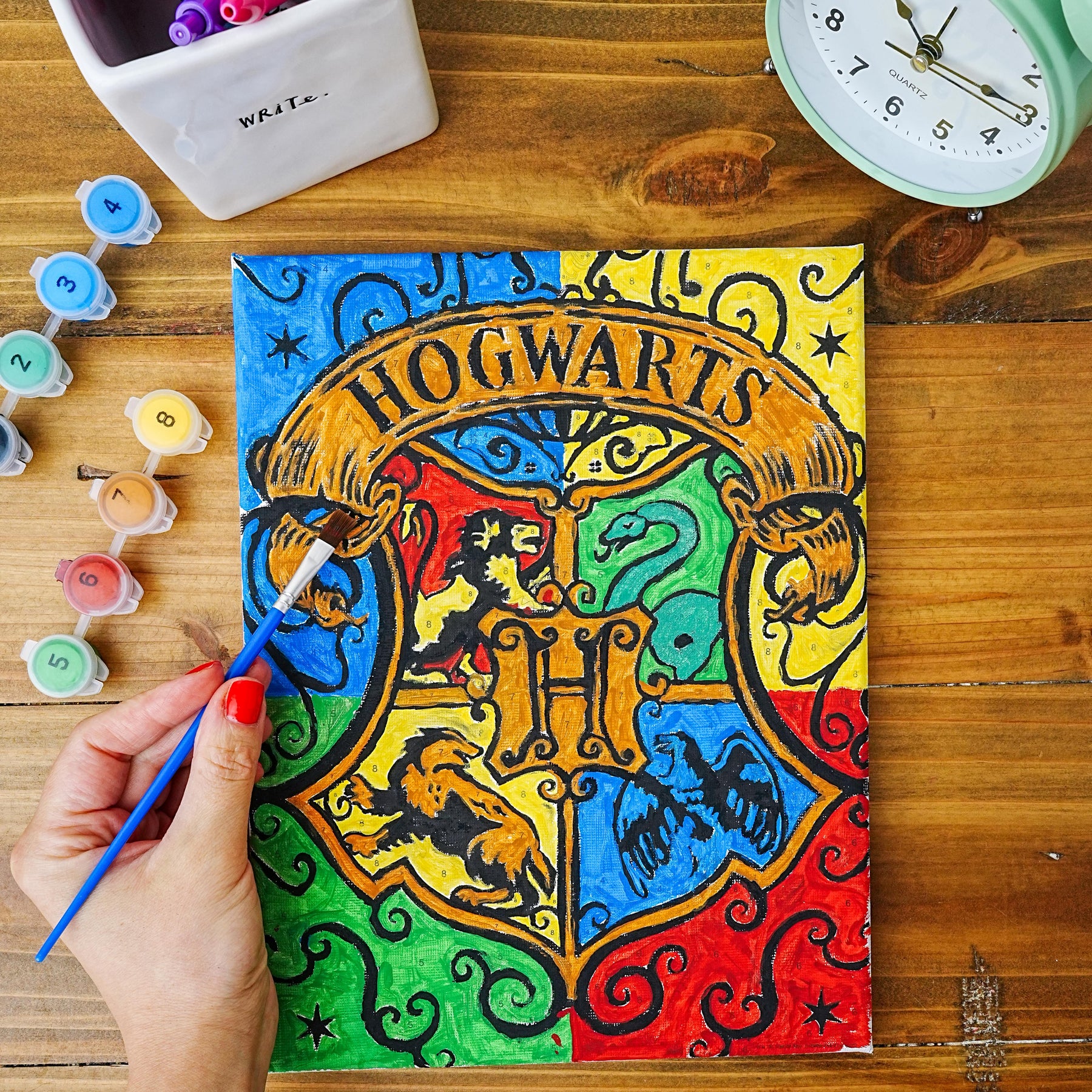 Harry Potter Hogwarts Crests Mini Art By Numbers Kit