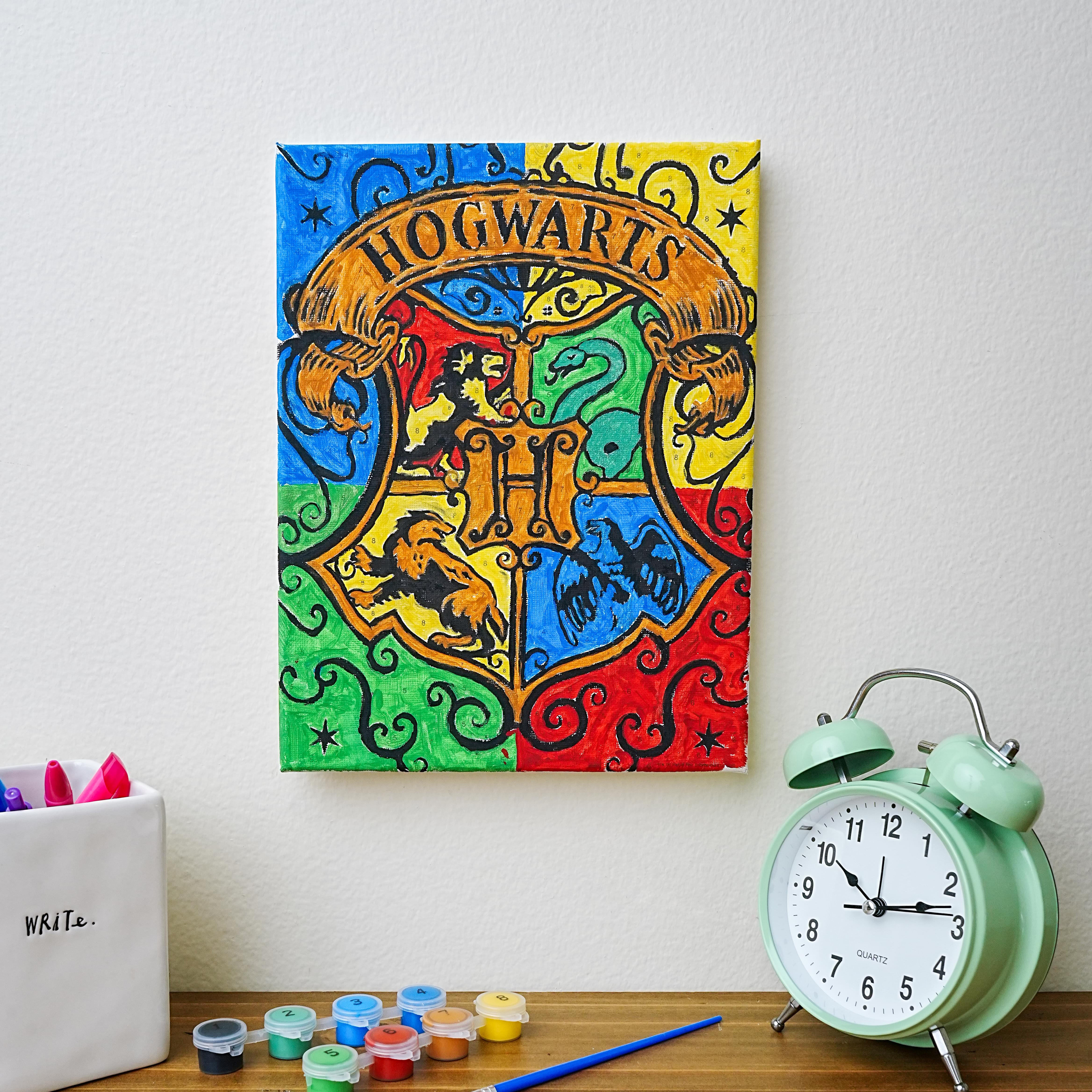 Harry Potter Hogwarts Crests Mini Art By Numbers Kit
