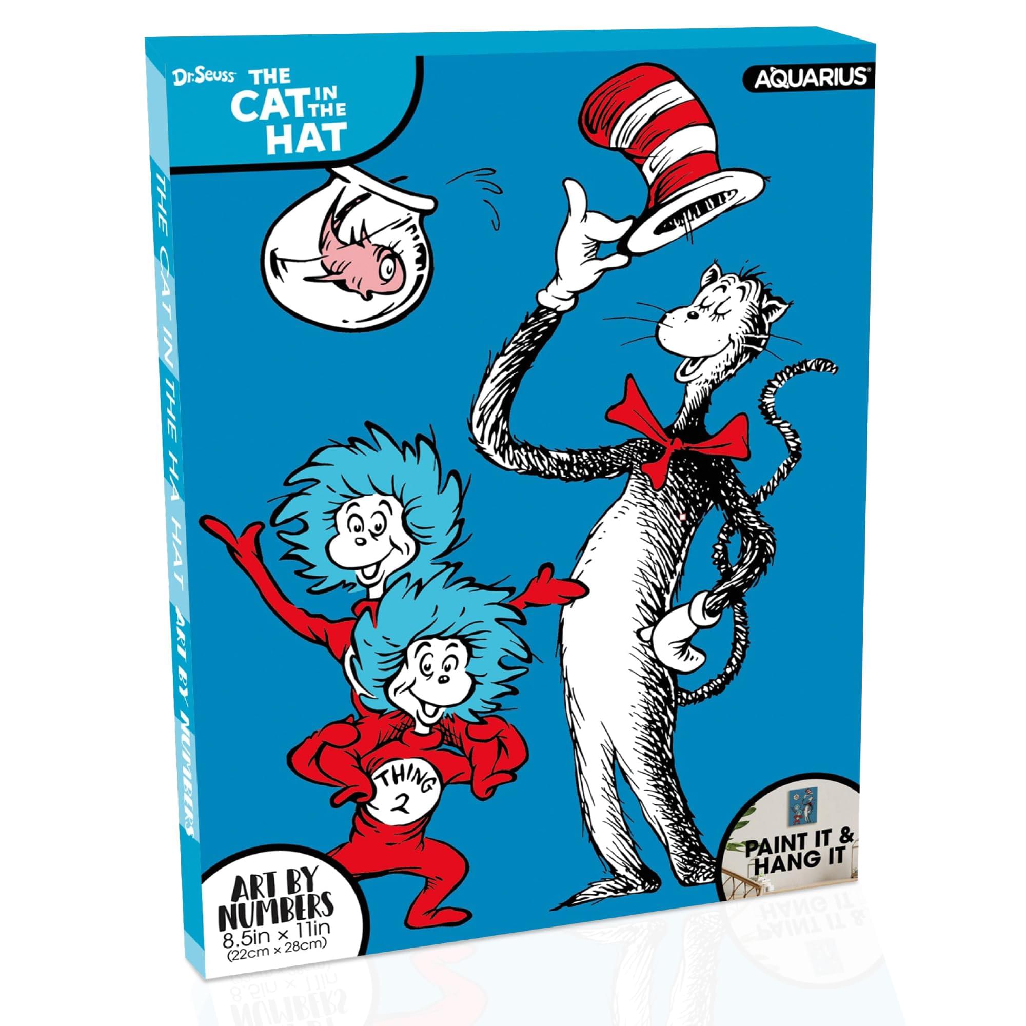 Dr. Seuss Cat In The Hat Mini Art-By-Numbers Painting Kit | 8.5 x 11 Inches