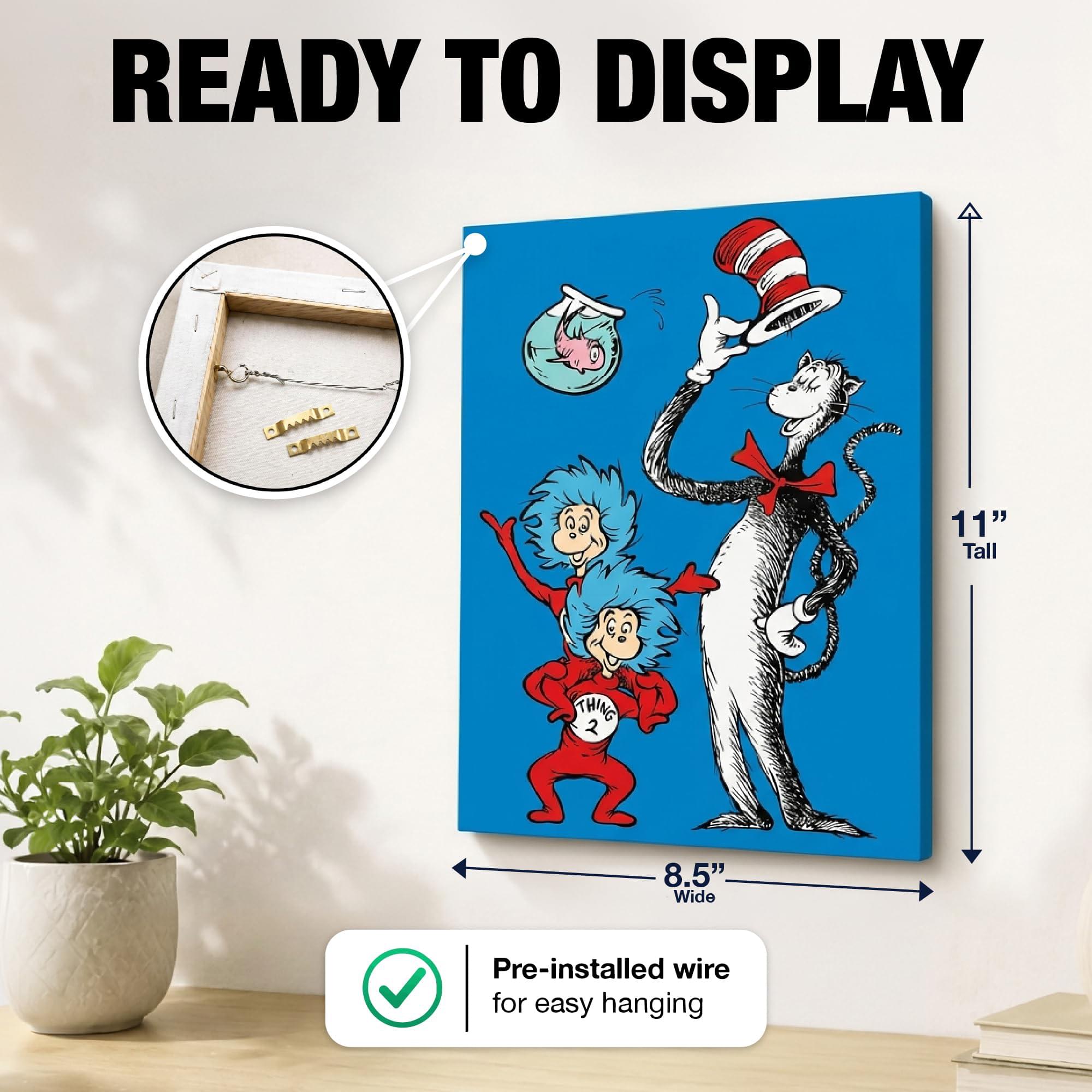 Dr. Seuss Cat In The Hat Mini Art-By-Numbers Painting Kit | 8.5 x 11 Inches
