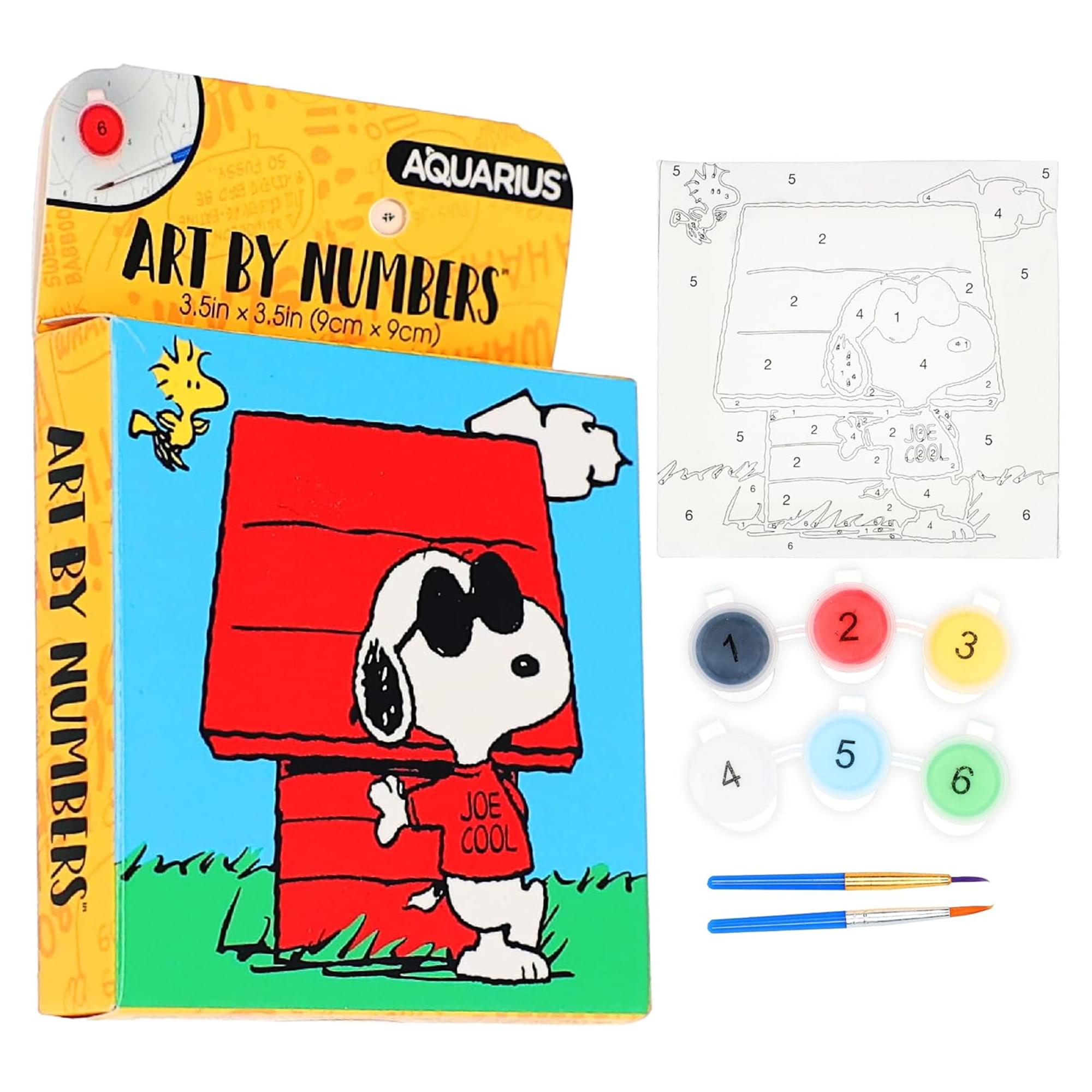 Peanuts Snoopy Micro Art By Numbers Painting Kit | 3.5 Inches
