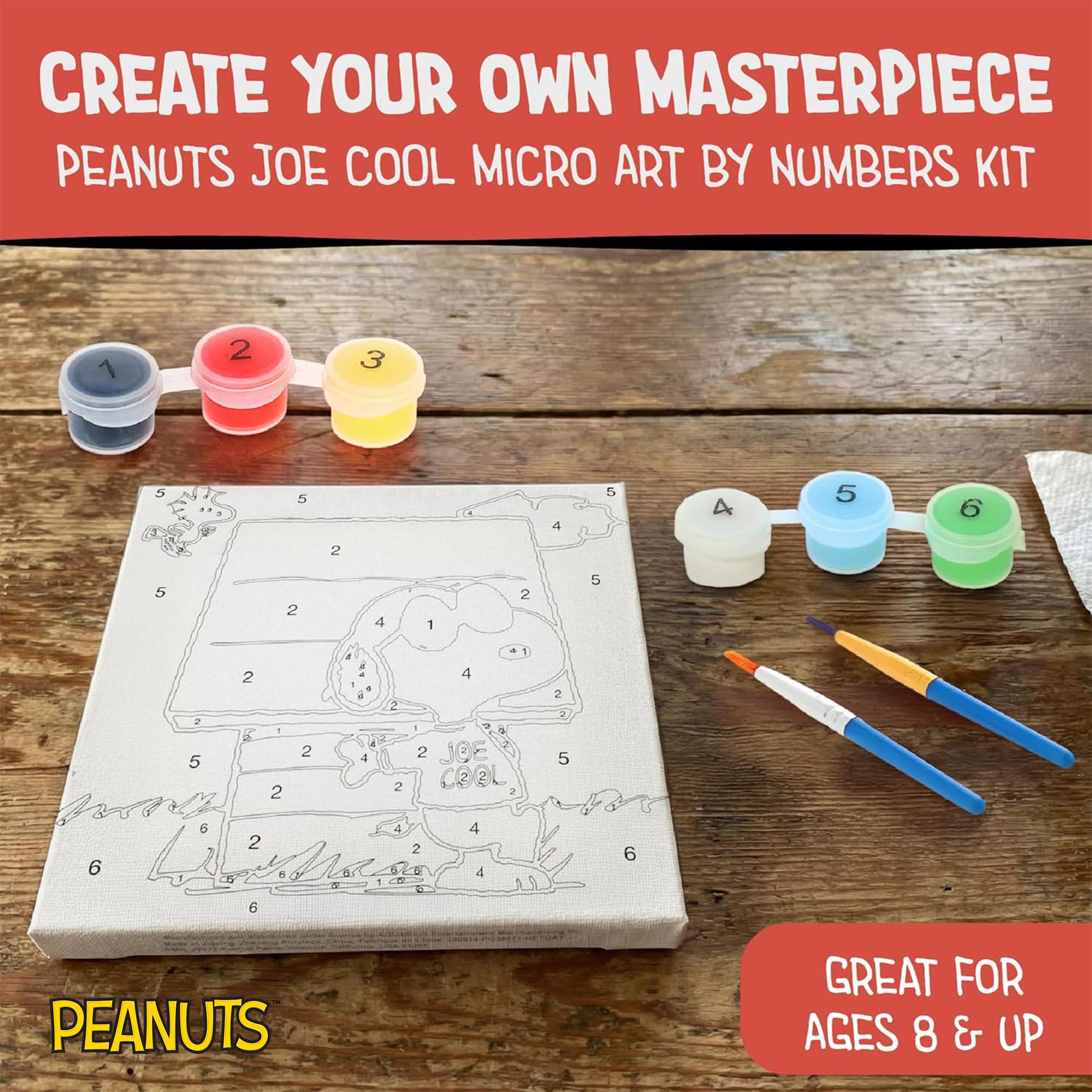 Peanuts Snoopy Micro Art By Numbers Painting Kit | 3.5 Inches