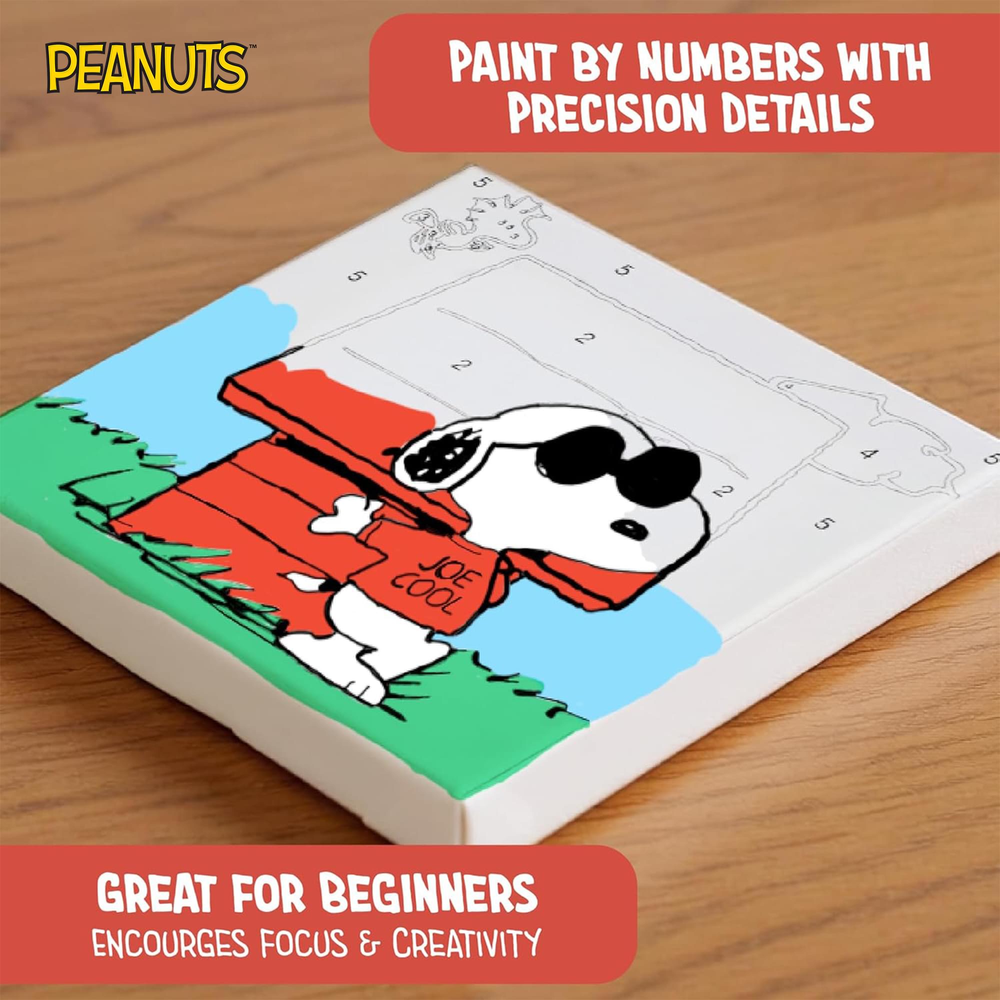 Peanuts Snoopy Micro Art By Numbers Painting Kit | 3.5 Inches