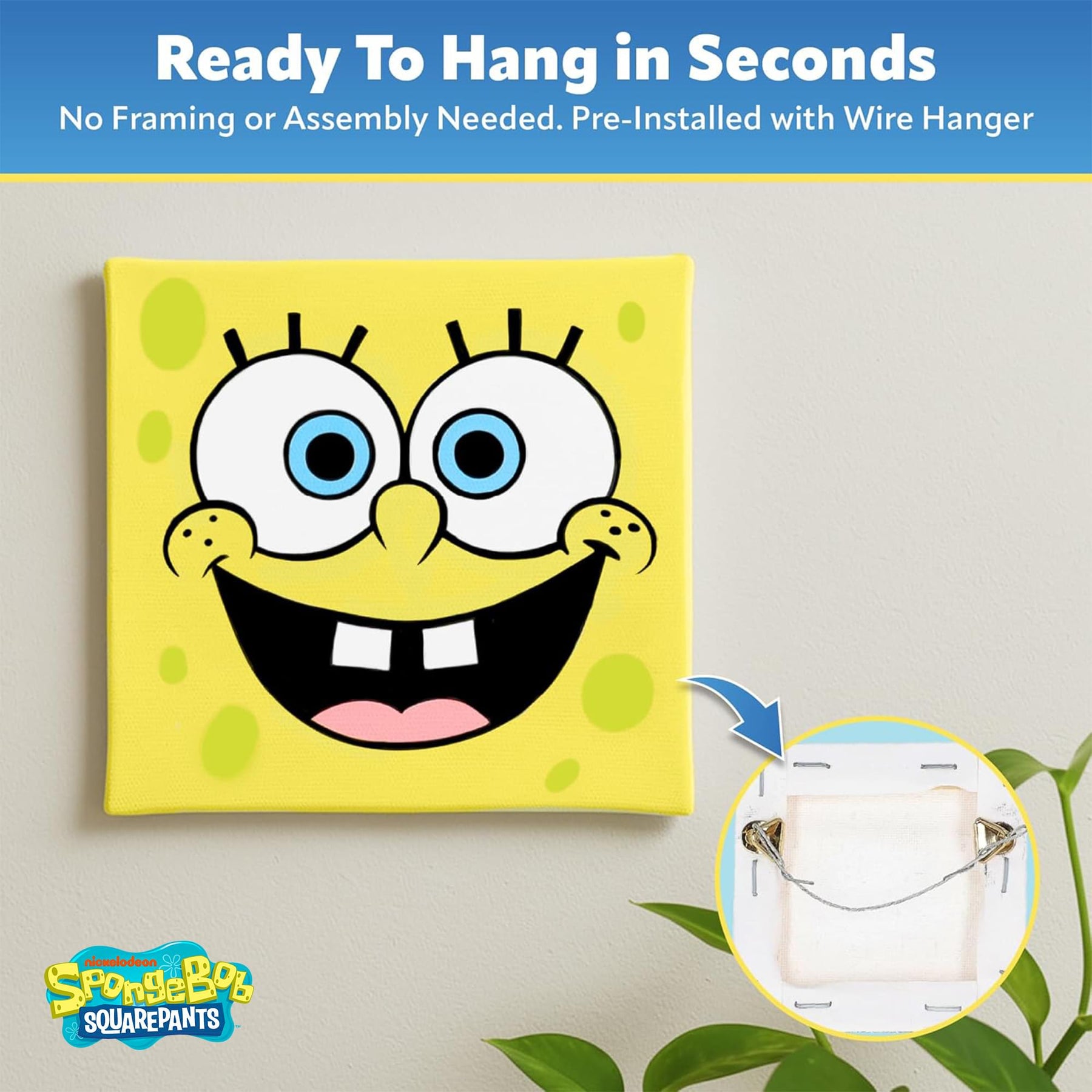 SpongeBob SquarePants Face Micro Art By Numbers Painting Kit | 3.5 x 3.5 Inches