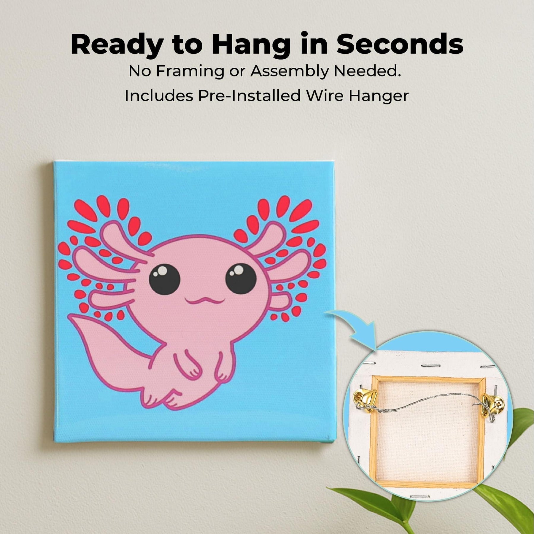 Axolotl Micro Art-By-Numbers Painting Kit | 3.5 x 3.5 Inches