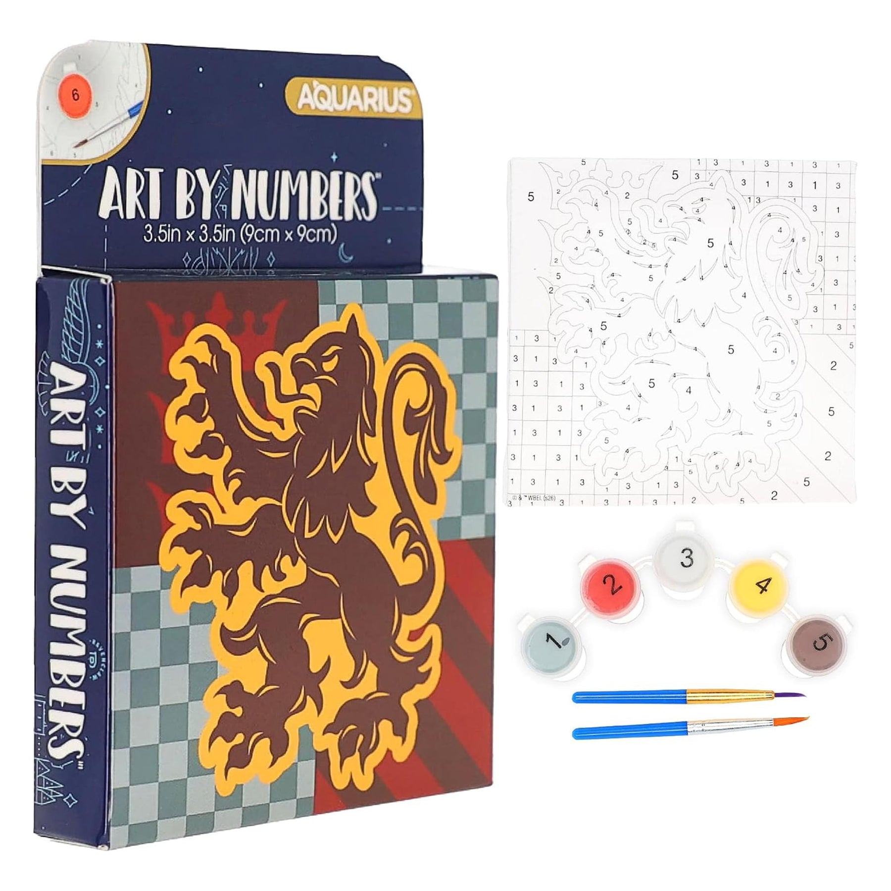 Harry Potter House Gryffindor Micro Art By Numbers Painting Kit | 3.5 Inches
