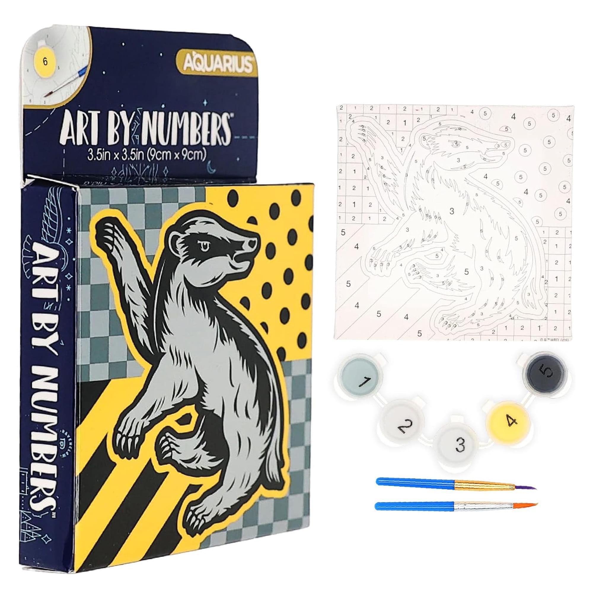 Harry Potter House Hufflepuff Micro Art By Numbers Painting Kit | 3.5 Inches