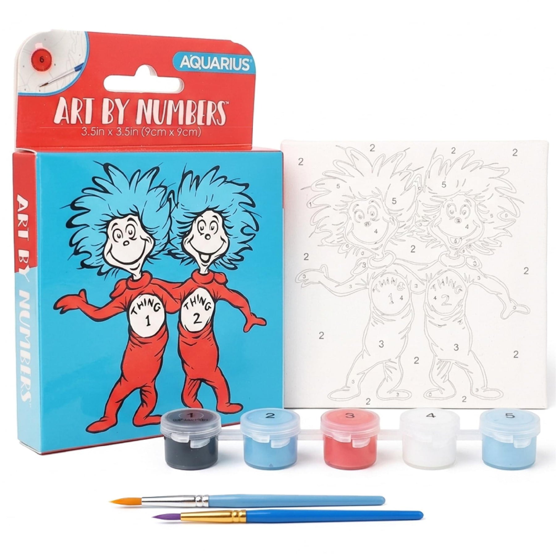 Dr. Seuss Cat In The Hat Micro Art-By-Numbers Painting Kit | 3.5 x 3.5 Inches