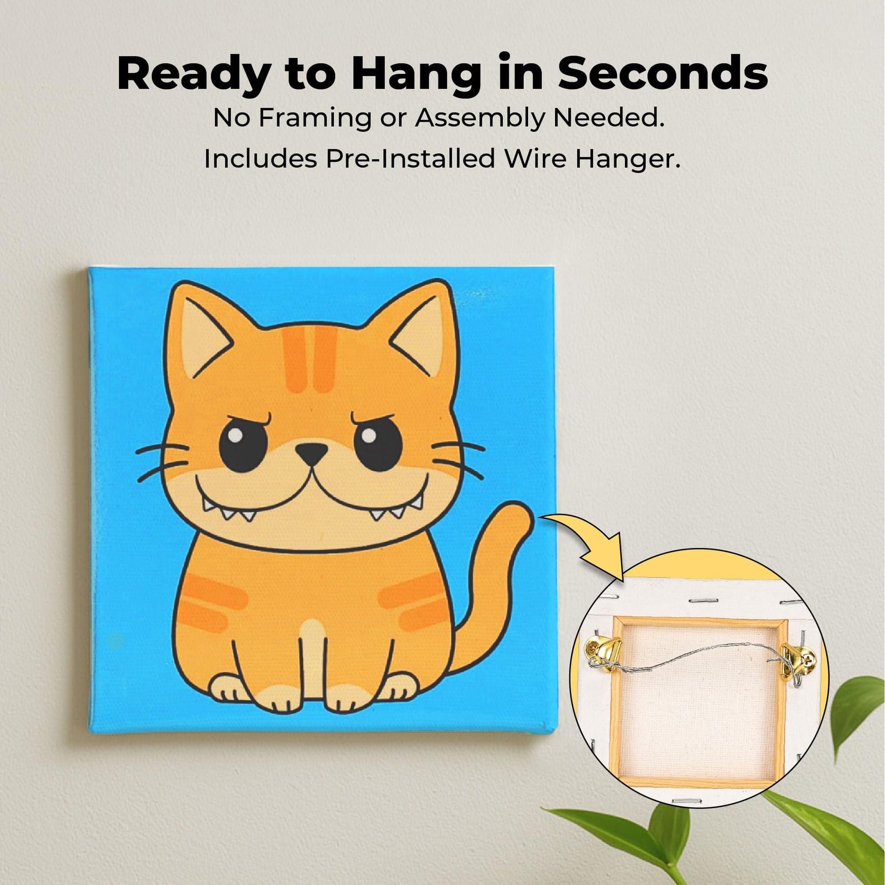 Sweet & Sour Cat Micro Art-By-Numbers Painting Kit | 3.5 x 3.5 Inches