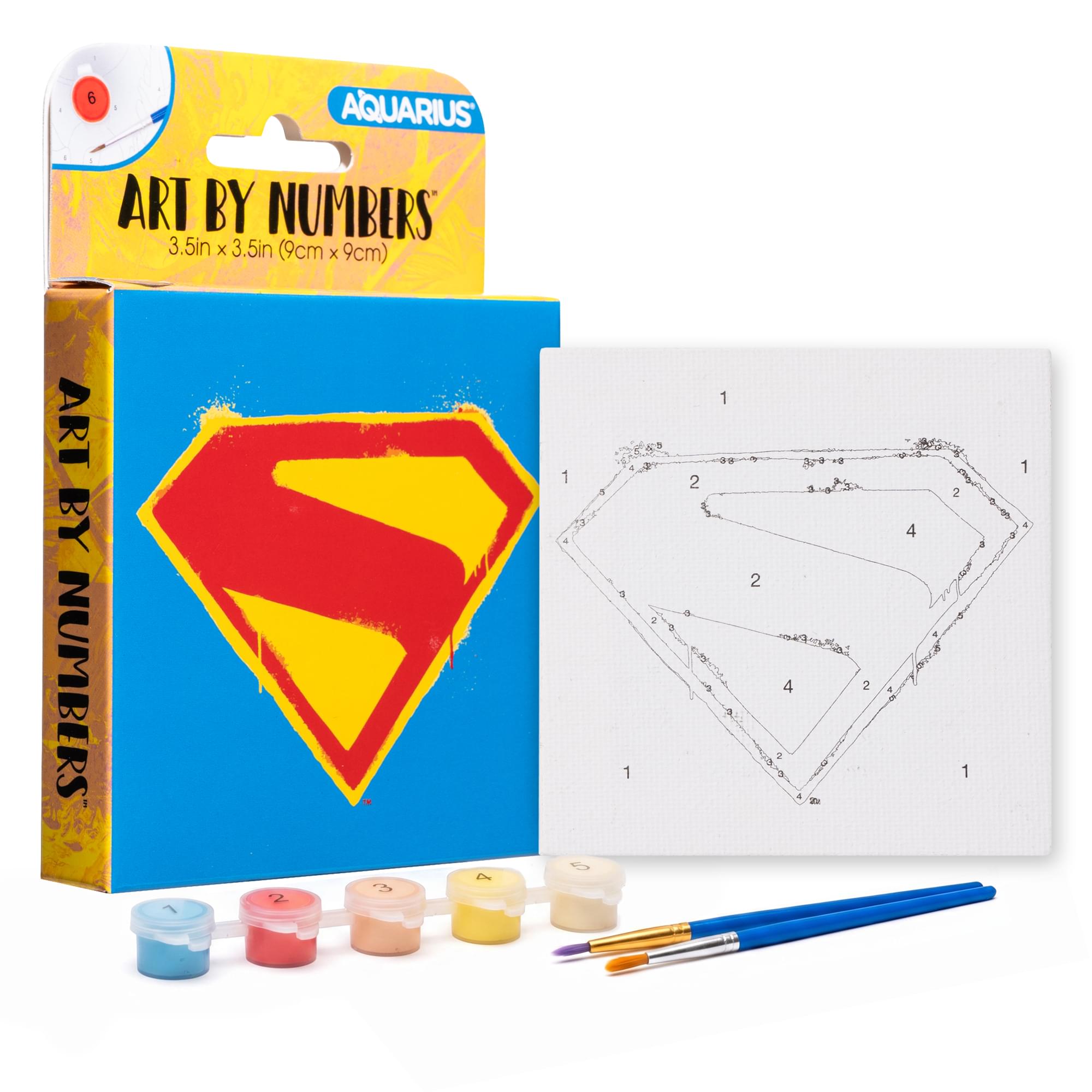 DC Comics Supergirl Micro Art-By-Numbers Painting Kit | 3.5 x 3.5 Inches