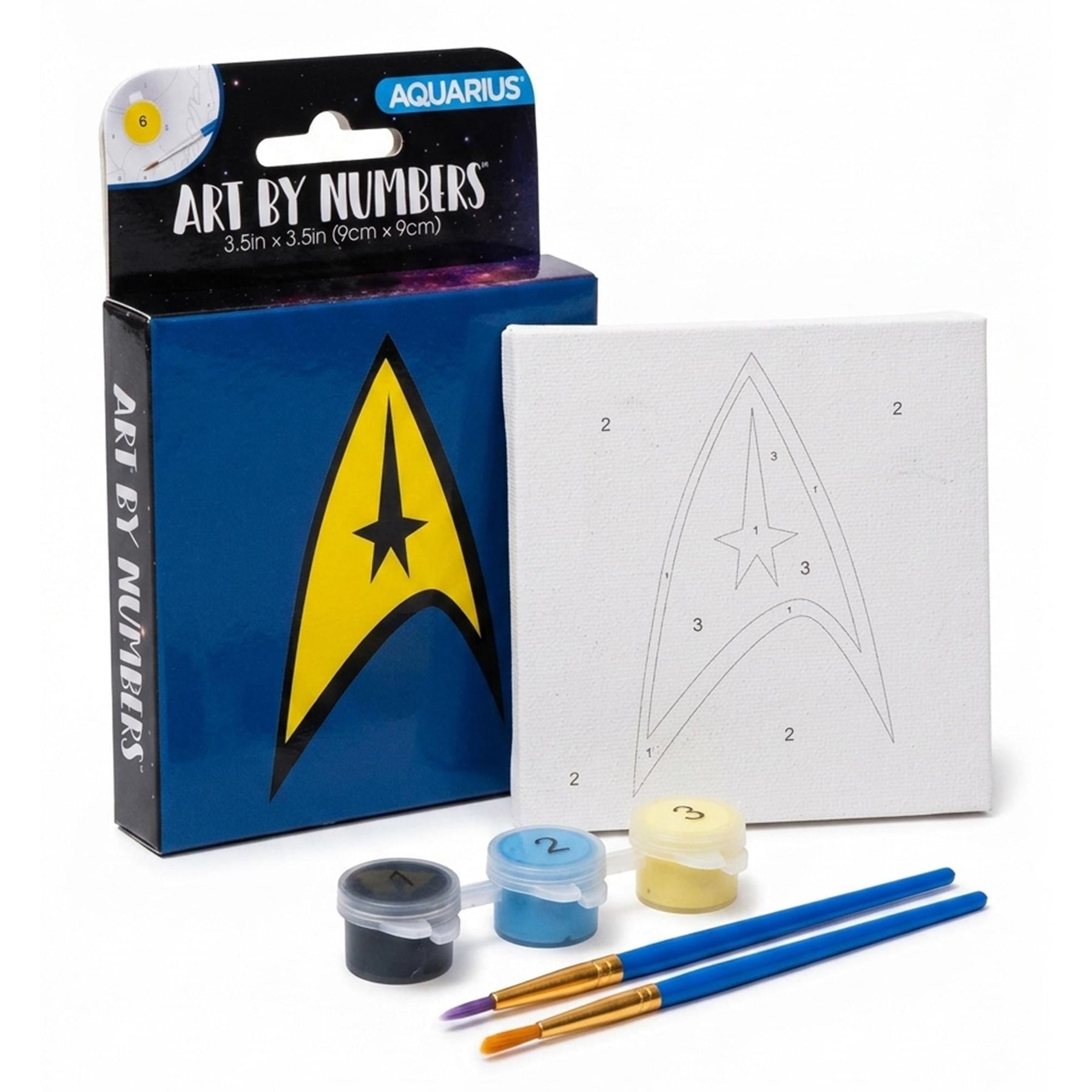 Star Trek Starfleet Command Micro Art-By-Numbers Painting Kit | 3.5 x 3.5 Inches