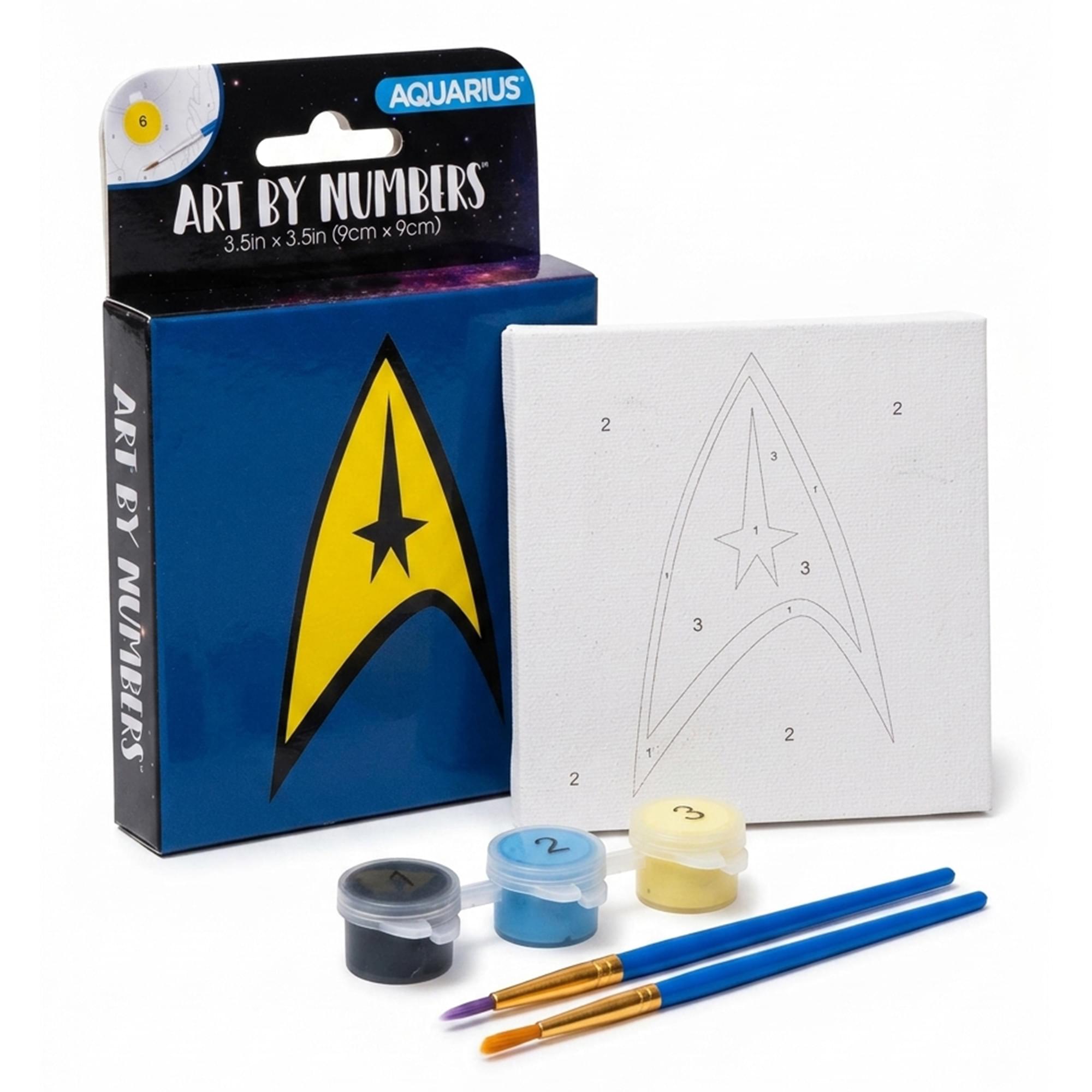 Star Trek Starfleet Command Micro Art-By-Numbers Painting Kit | 3.5 x 3.5 Inches