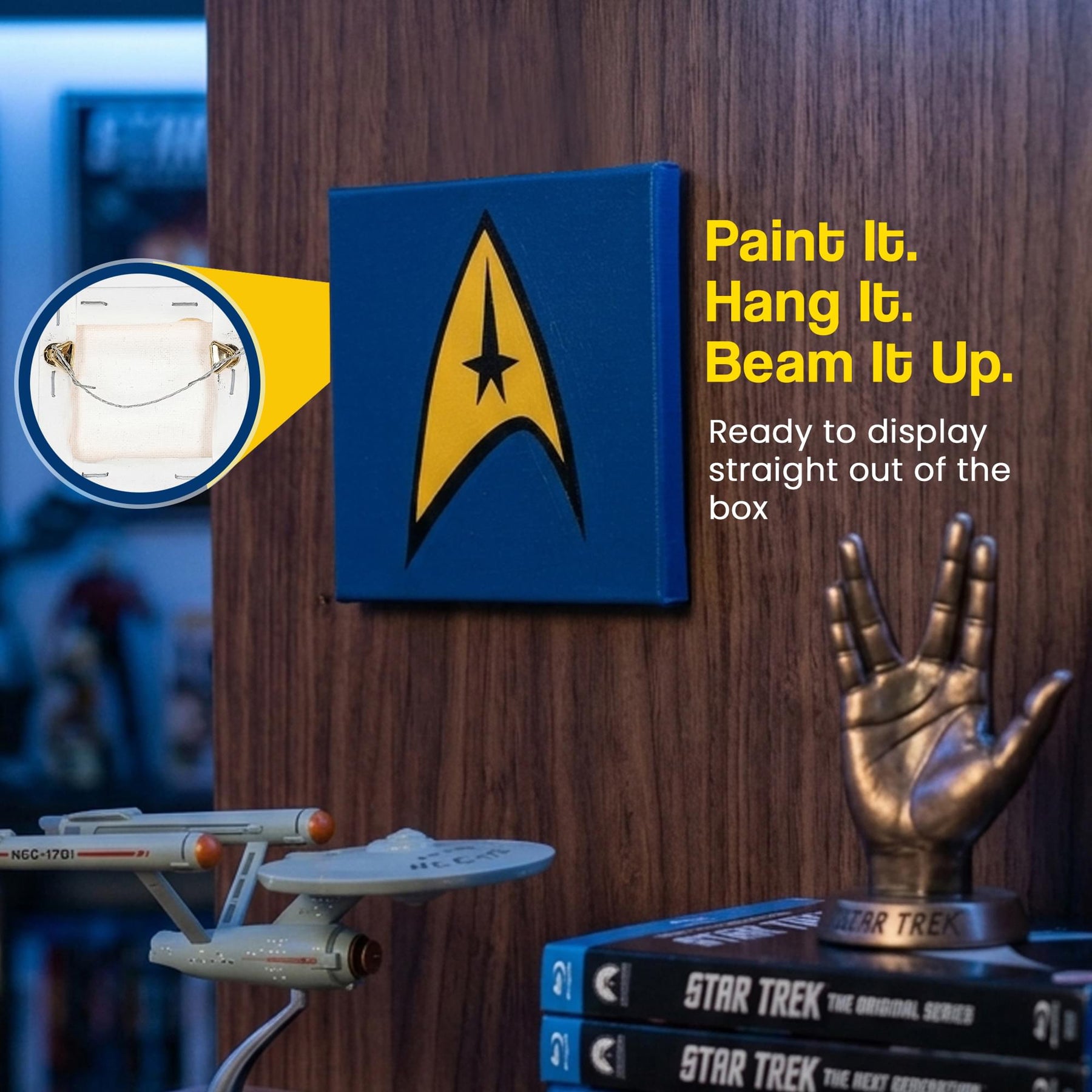 Star Trek Starfleet Command Micro Art-By-Numbers Painting Kit | 3.5 x 3.5 Inches