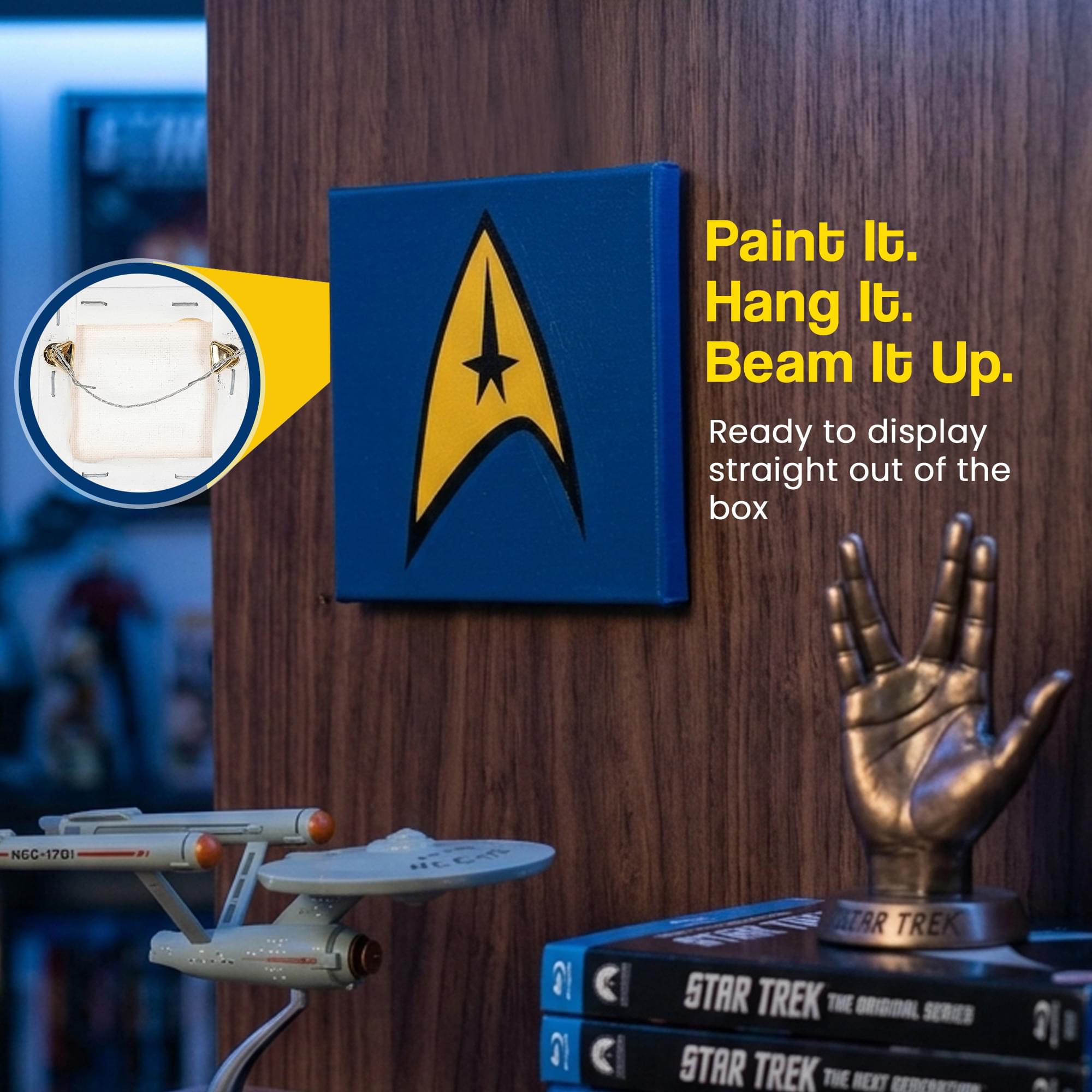 Star Trek Starfleet Command Micro Art-By-Numbers Painting Kit | 3.5 x 3.5 Inches