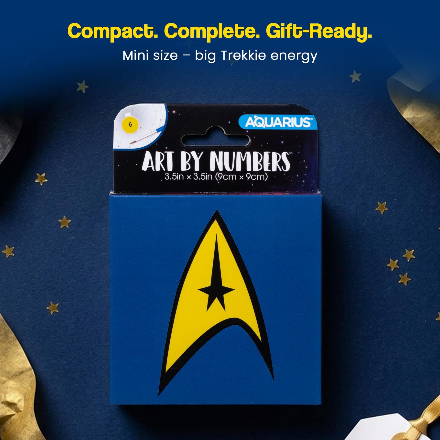 Star Trek Starfleet Command Micro Art-By-Numbers Painting Kit | 3.5 x 3.5 Inches