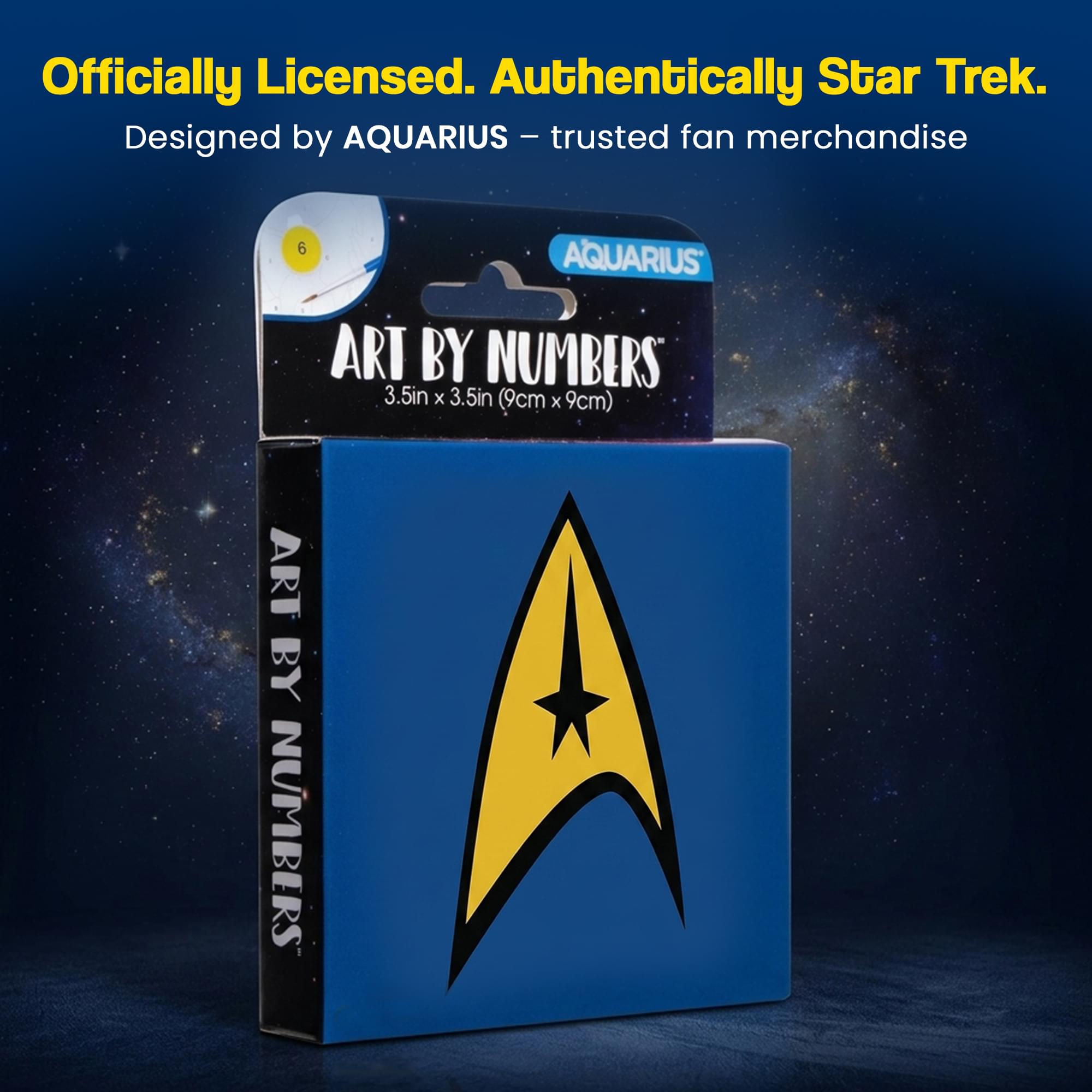 Star Trek Starfleet Command Micro Art-By-Numbers Painting Kit | 3.5 x 3.5 Inches