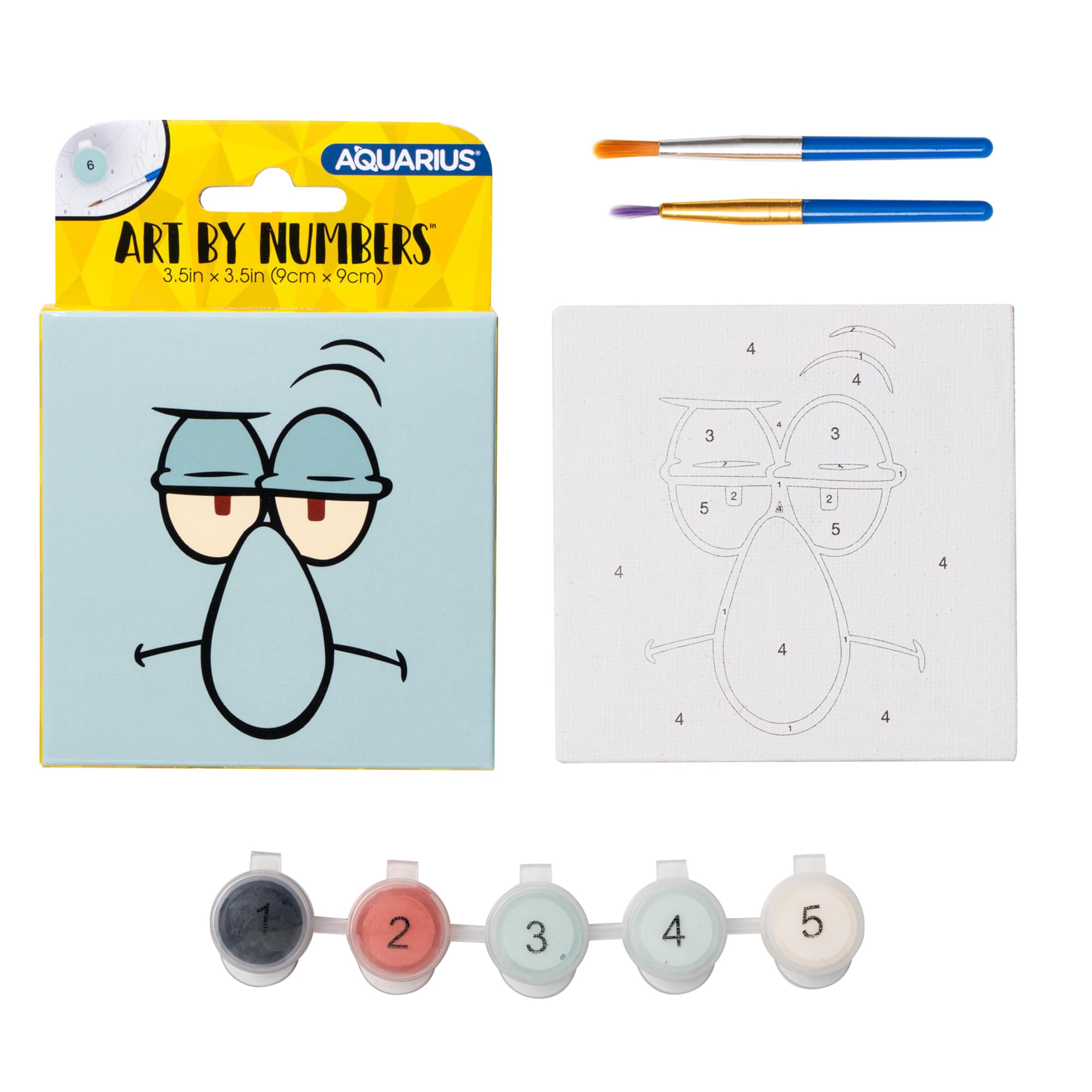 SpongeBob Squidward Micro Art By Numbers Painting Kit | 3.5 x 3.5 Inches