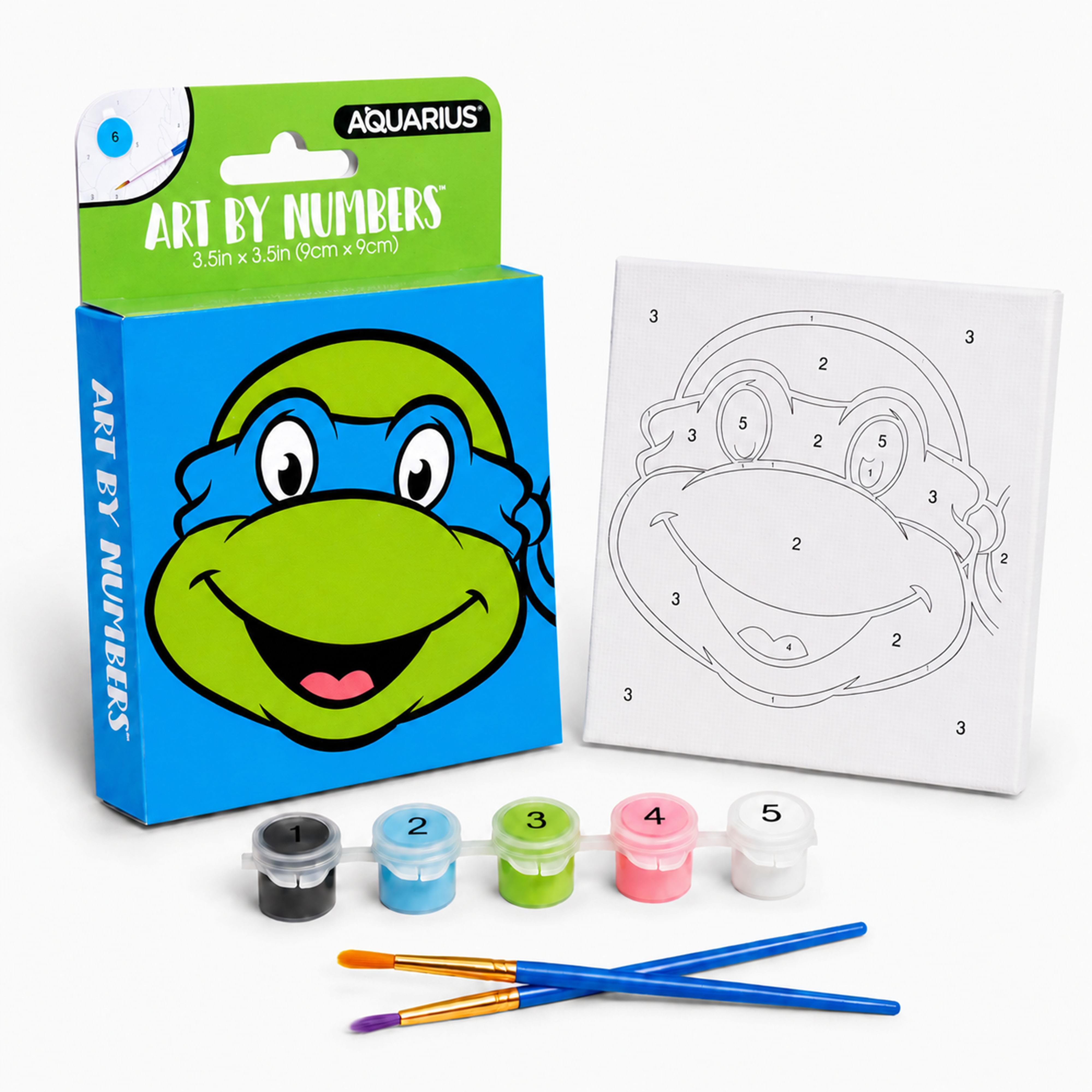 TMNT Leonardo Micro Art-By-Numbers Painting Kit | 3.5 x 3.5 Inches