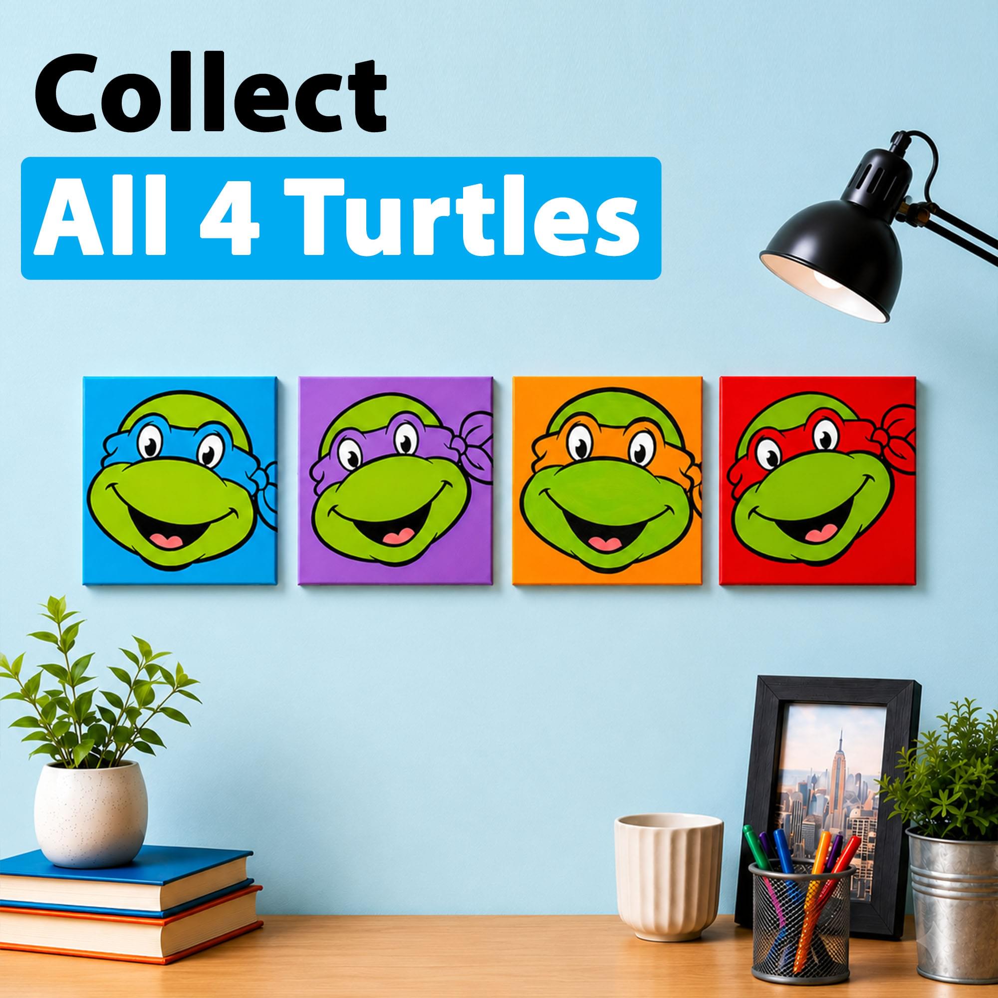 TMNT Leonardo Micro Art-By-Numbers Painting Kit | 3.5 x 3.5 Inches