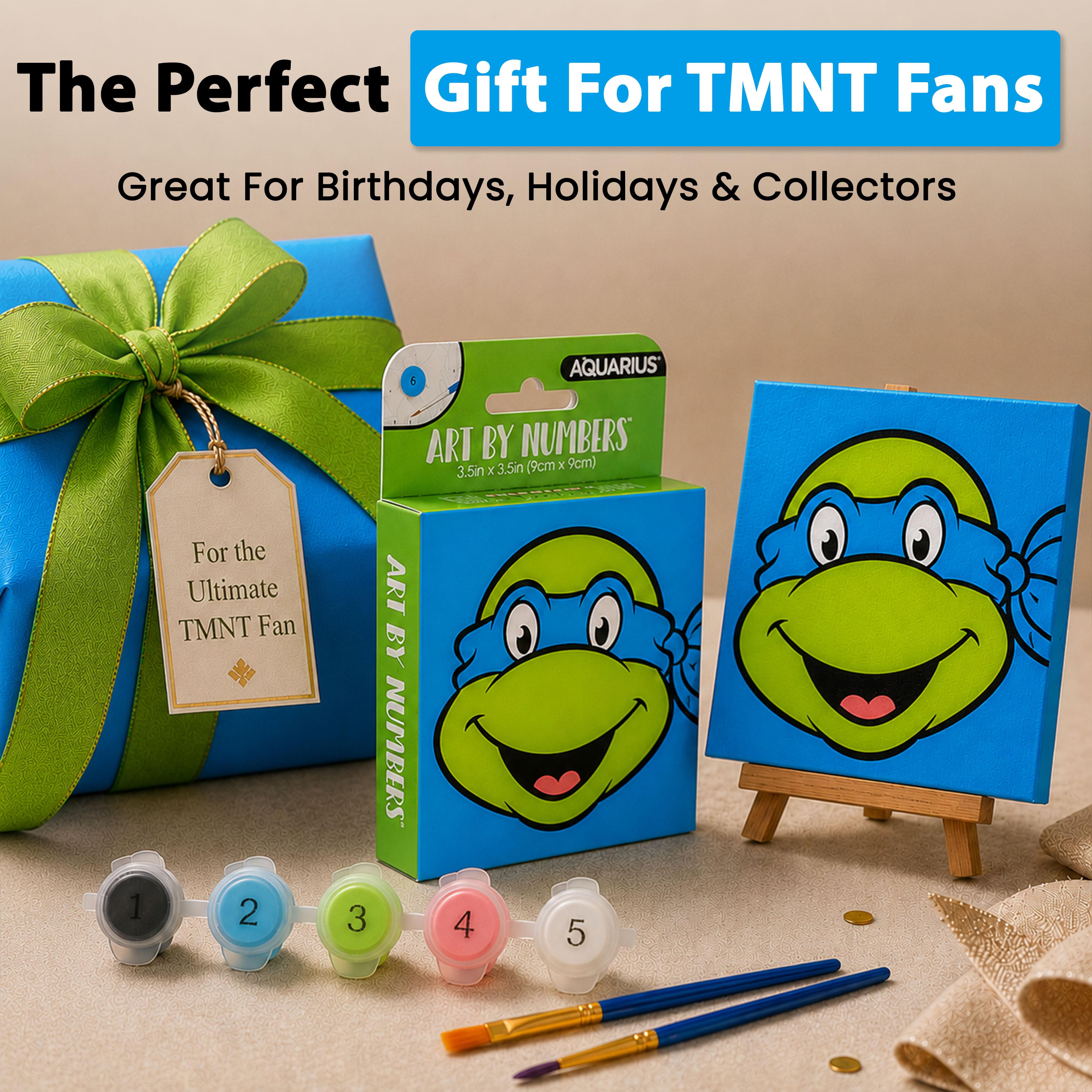 TMNT Leonardo Micro Art-By-Numbers Painting Kit | 3.5 x 3.5 Inches