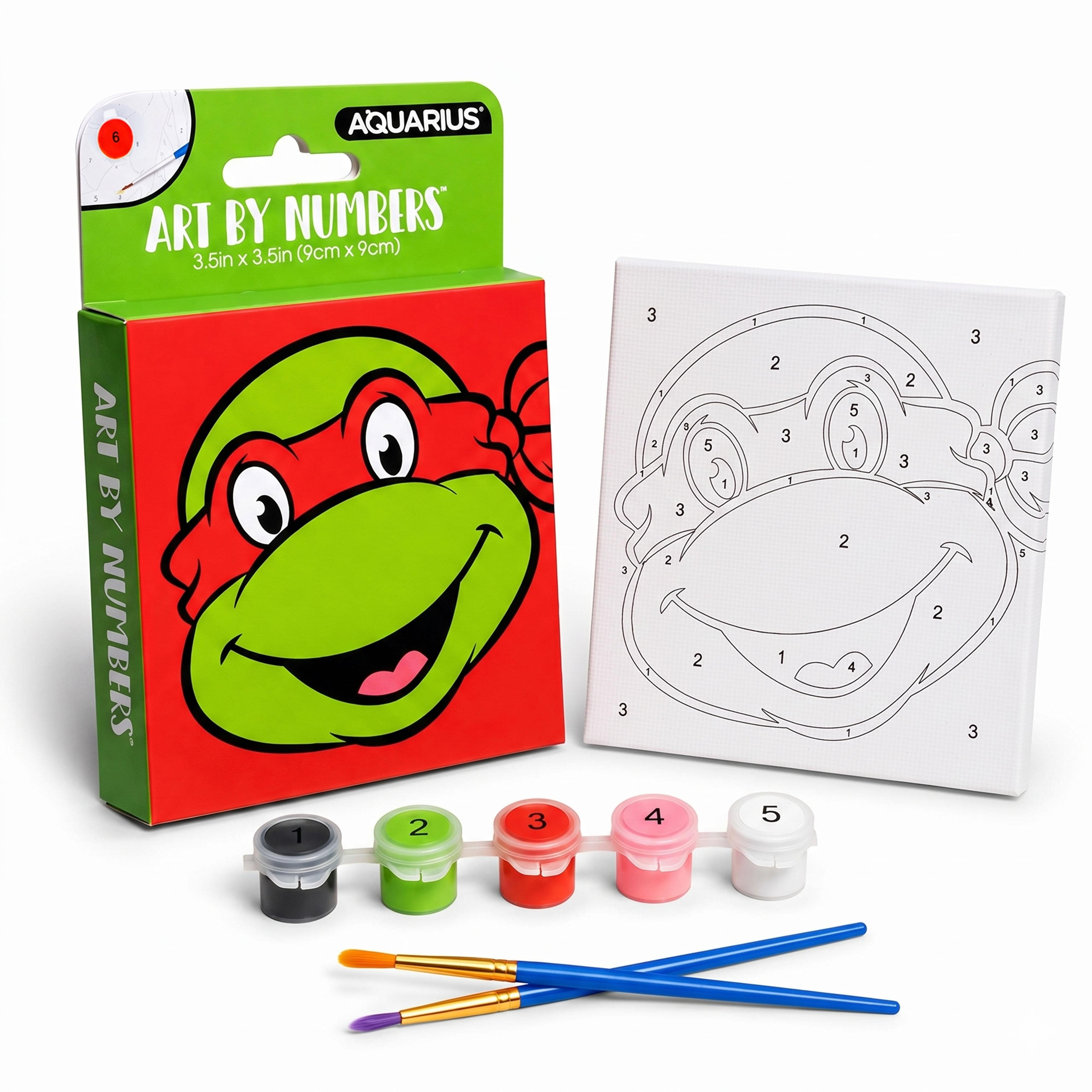 TMNT Raphael Micro Art-By-Numbers Painting Kit | 3.5 x 3.5 Inches
