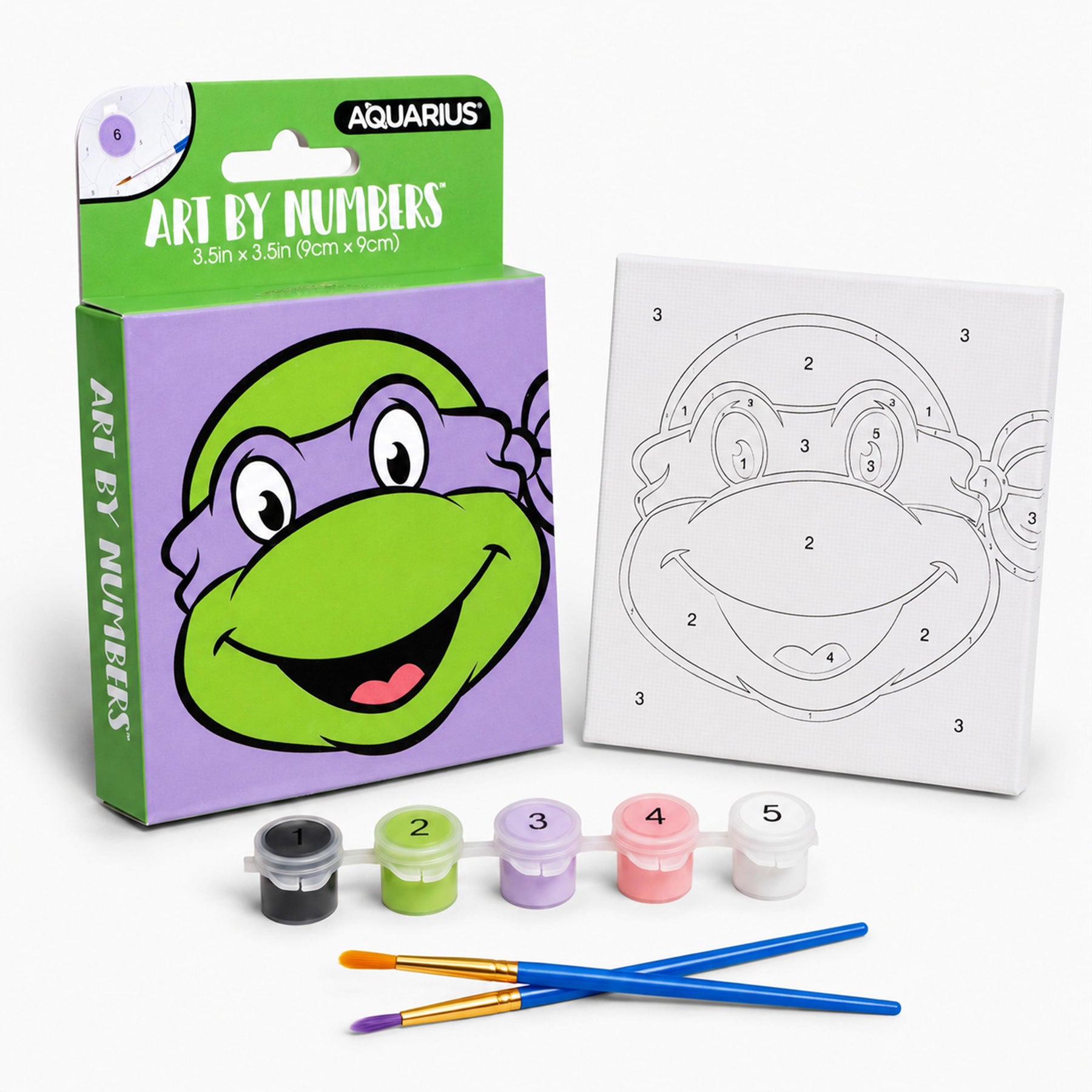 TMNT Donatello Micro Art-By-Numbers Painting Kit | 3.5 x 3.5 Inches