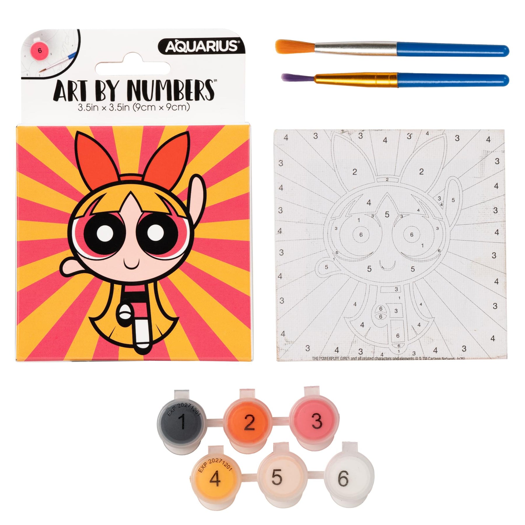 Powerpuff Girls Blossom Micro Art By Numbers Painting Kit | 3.5 x 3.5 Inches