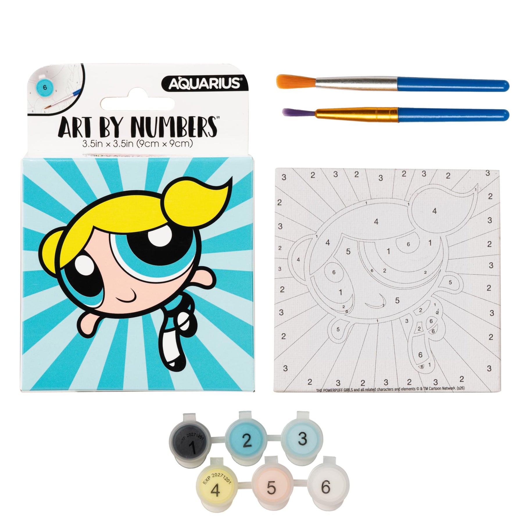 Powerpuff Girls Bubbles Micro Art By Numbers Painting Kit | 3.5 x 3.5 Inches