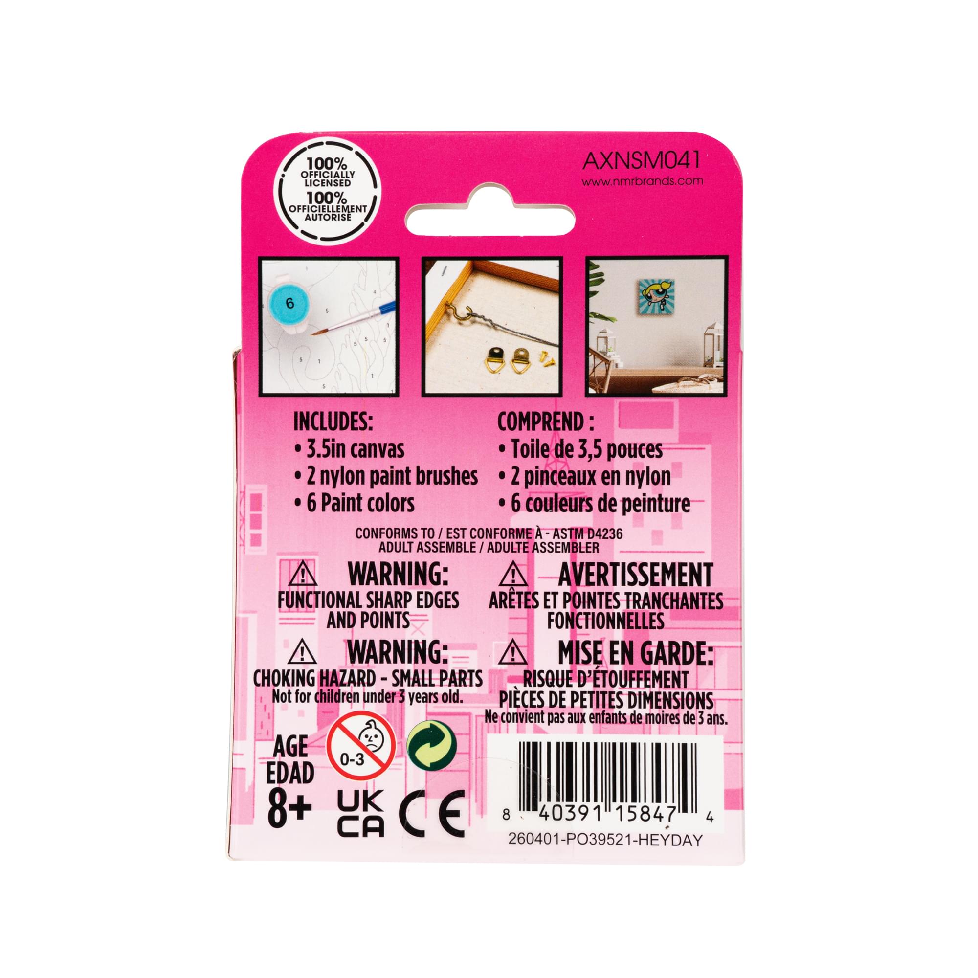 Powerpuff Girls Bubbles Micro Art By Numbers Painting Kit | 3.5 x 3.5 Inches