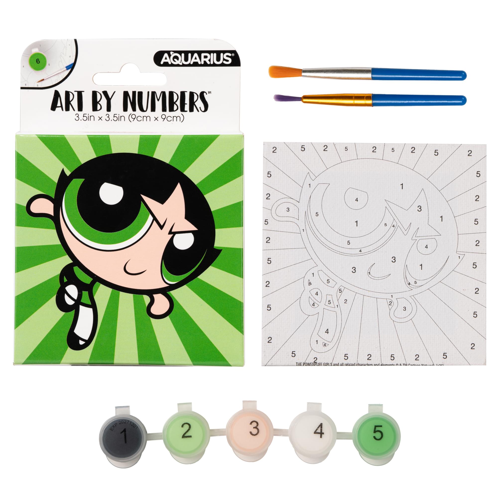 Powerpuff Girls Buttercup Micro Art By Numbers Painting Kit | 3.5 x 3.5 Inches