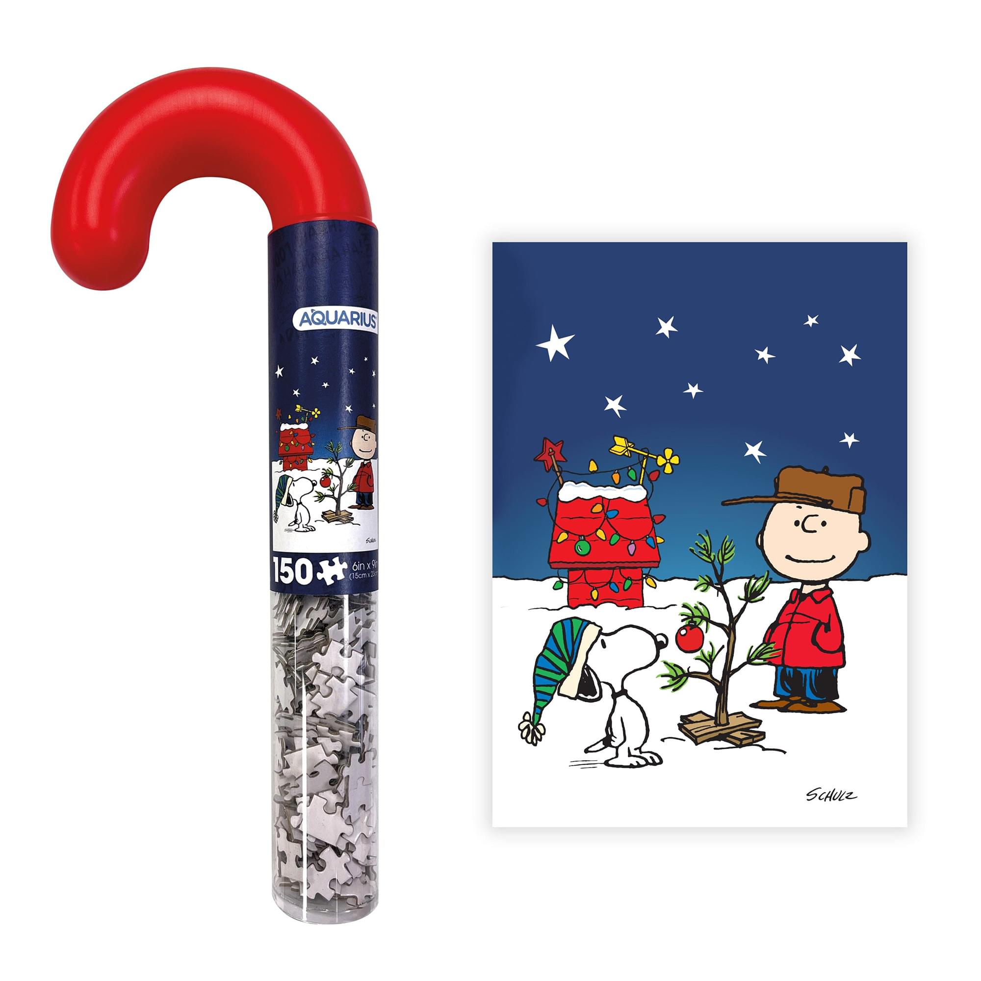 Peanuts Charlie Brown Christmas 150 Piece Candy Cane Micro Jigsaw Puzzle