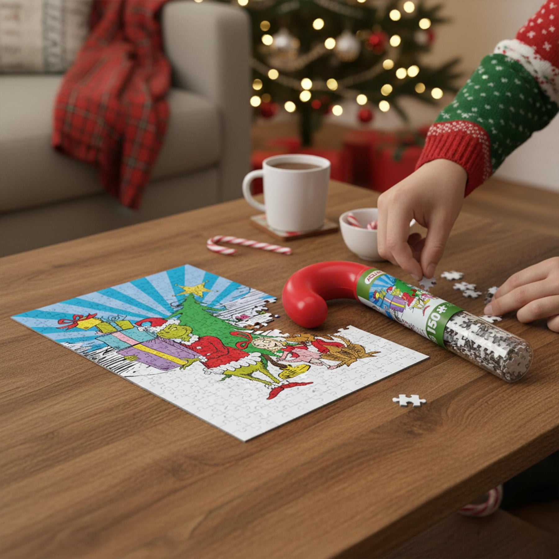 The Grinch 150 Piece Candy Cane Micro Jigsaw Puzzle