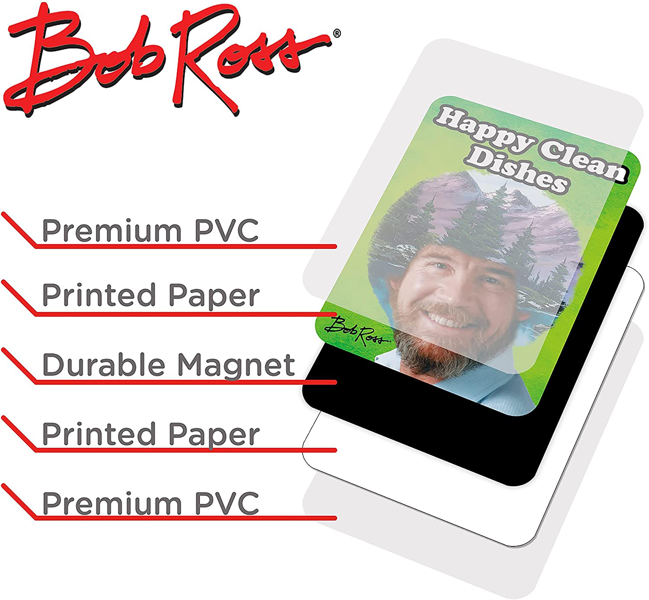 Bob Ross Double Sided Dishwasher Magnet