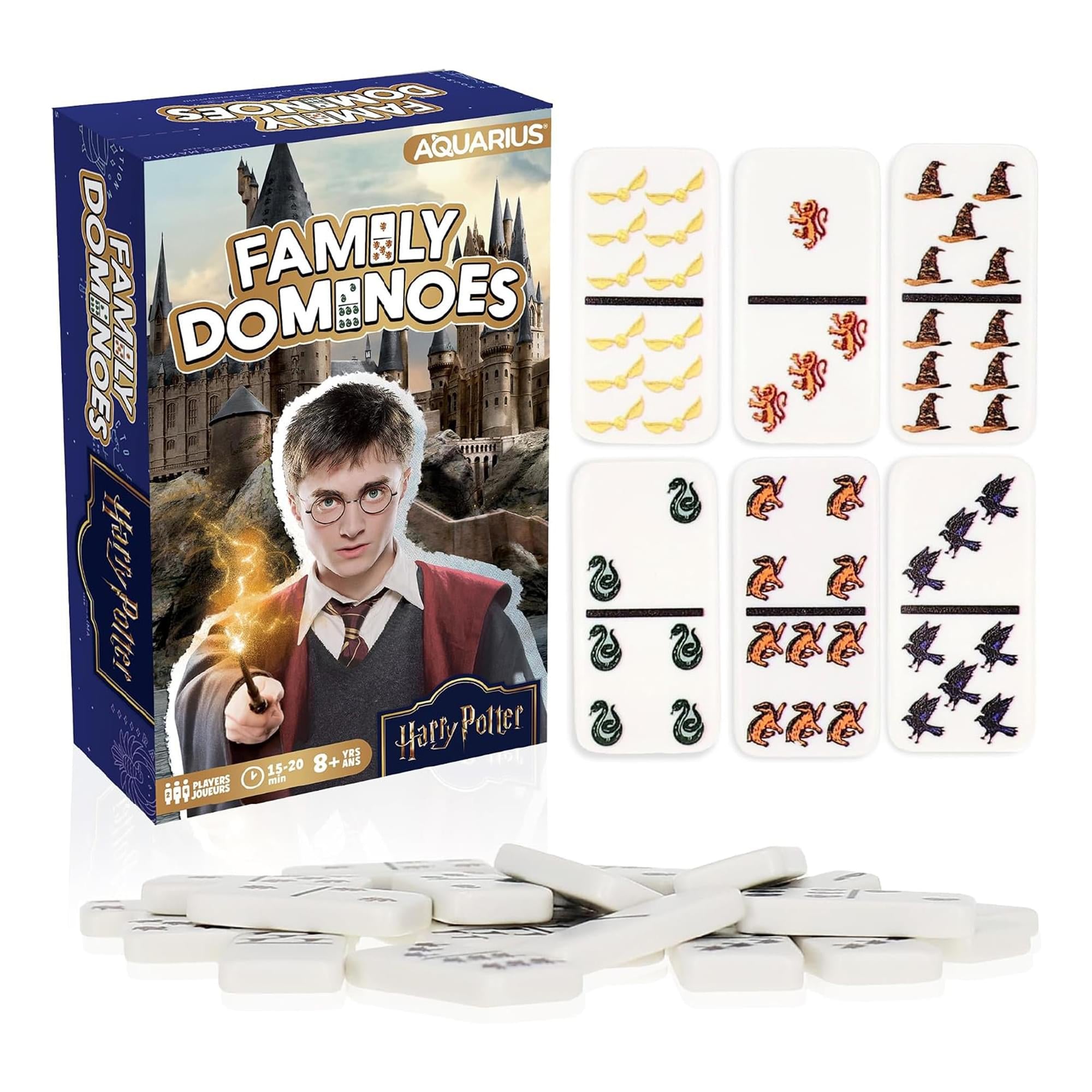 Harry Potter 25th Anniversary Double 6 Dominoes Game | 2-4 Players