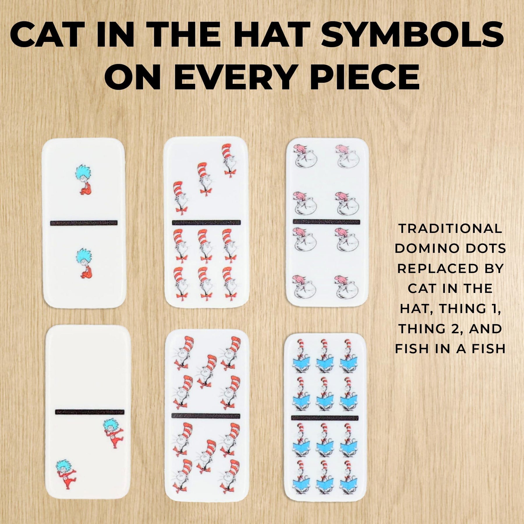 Dr. Seuss Cat In The Hat Family Dominoes Game