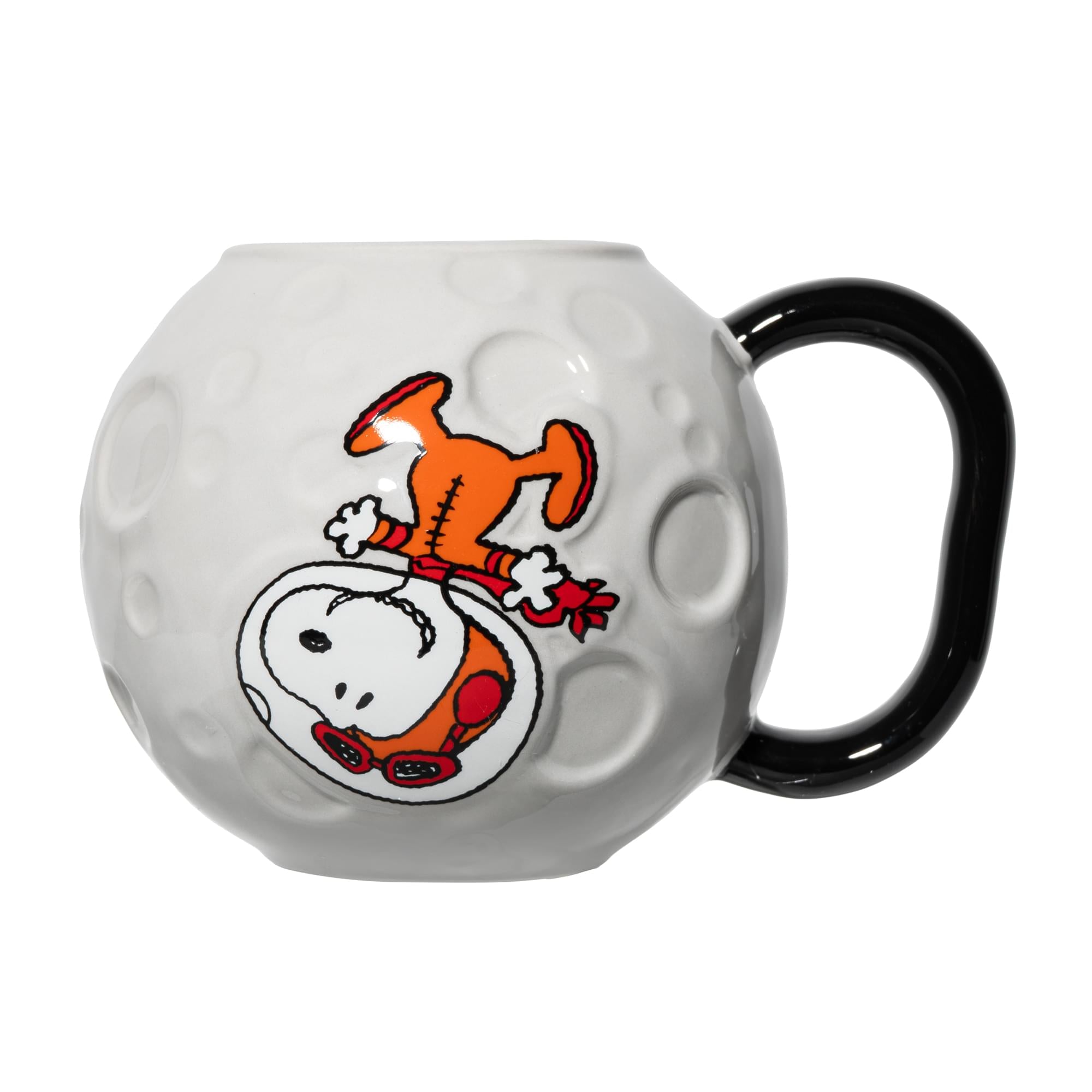 Peanuts Snoopy In Space Moon Sculpted Ceramic Mug | Holds 18 Ounces