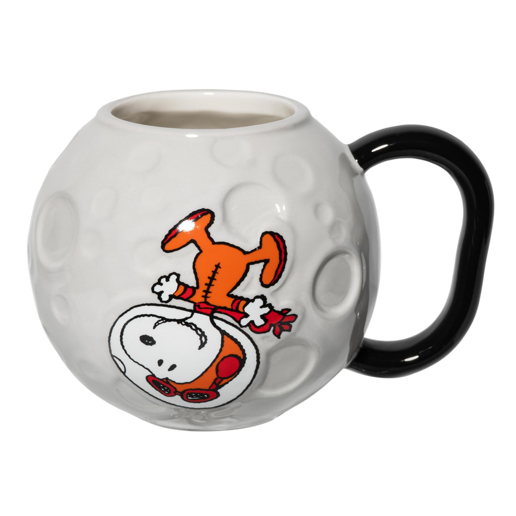 Peanuts Snoopy In Space Moon Sculpted Ceramic Mug | Holds 18 Ounces