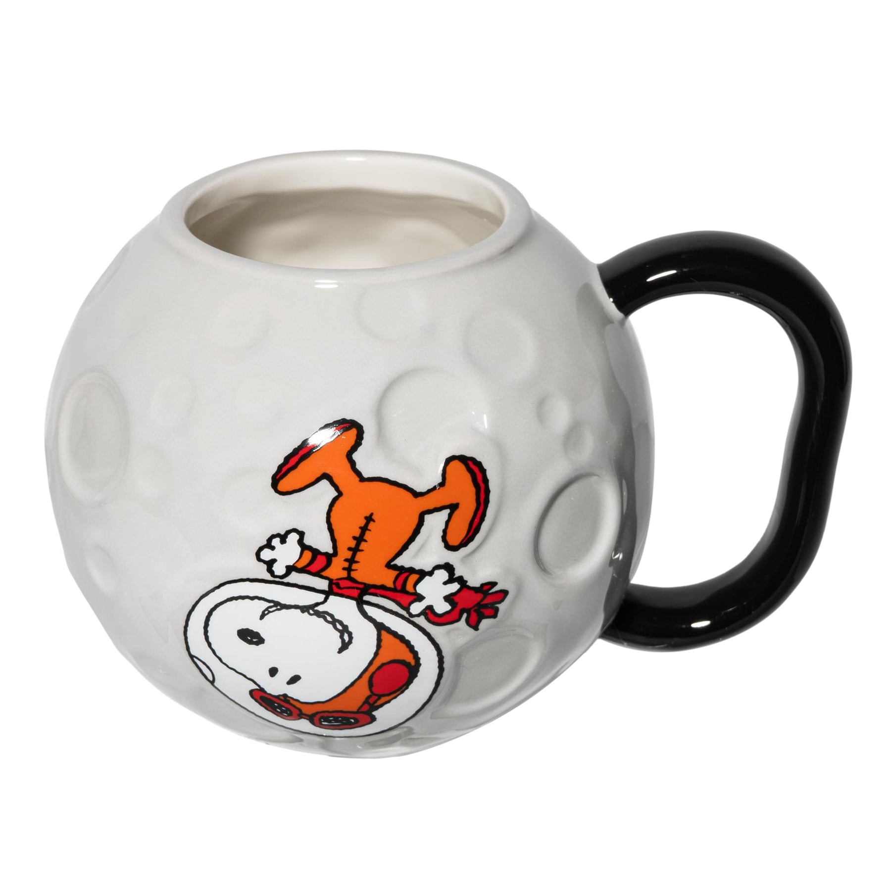Peanuts Snoopy In Space Moon Sculpted Ceramic Mug | Holds 18 Ounces